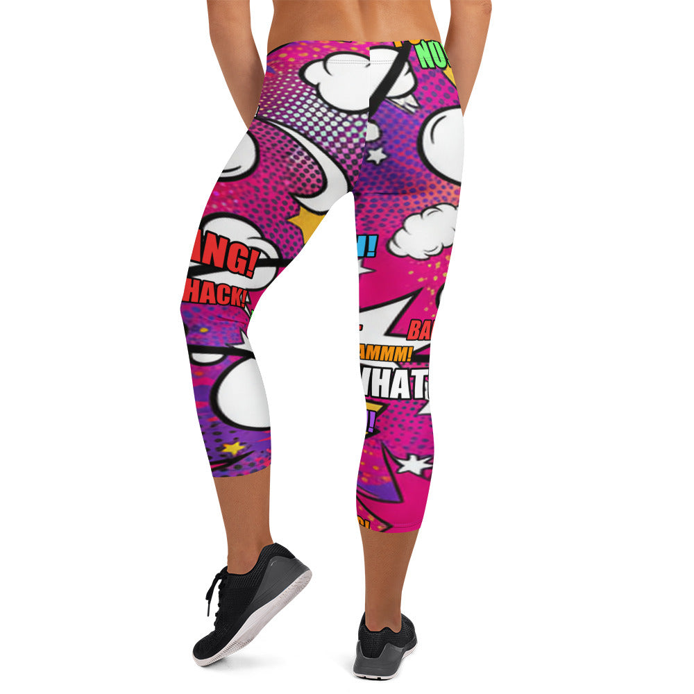 Comic Strip Girl Power Capri Leggings | GearBunch