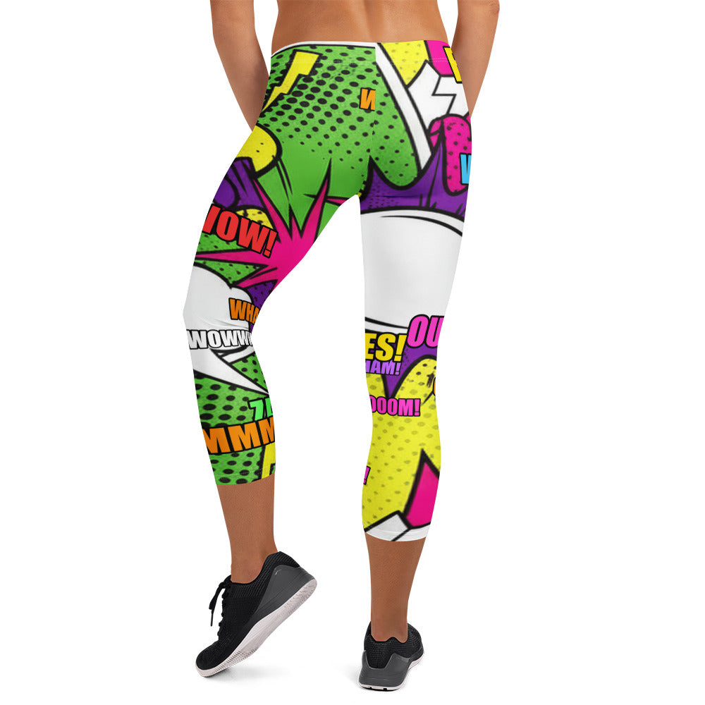 Comic Villain Neon Capri Leggings | GearBunch