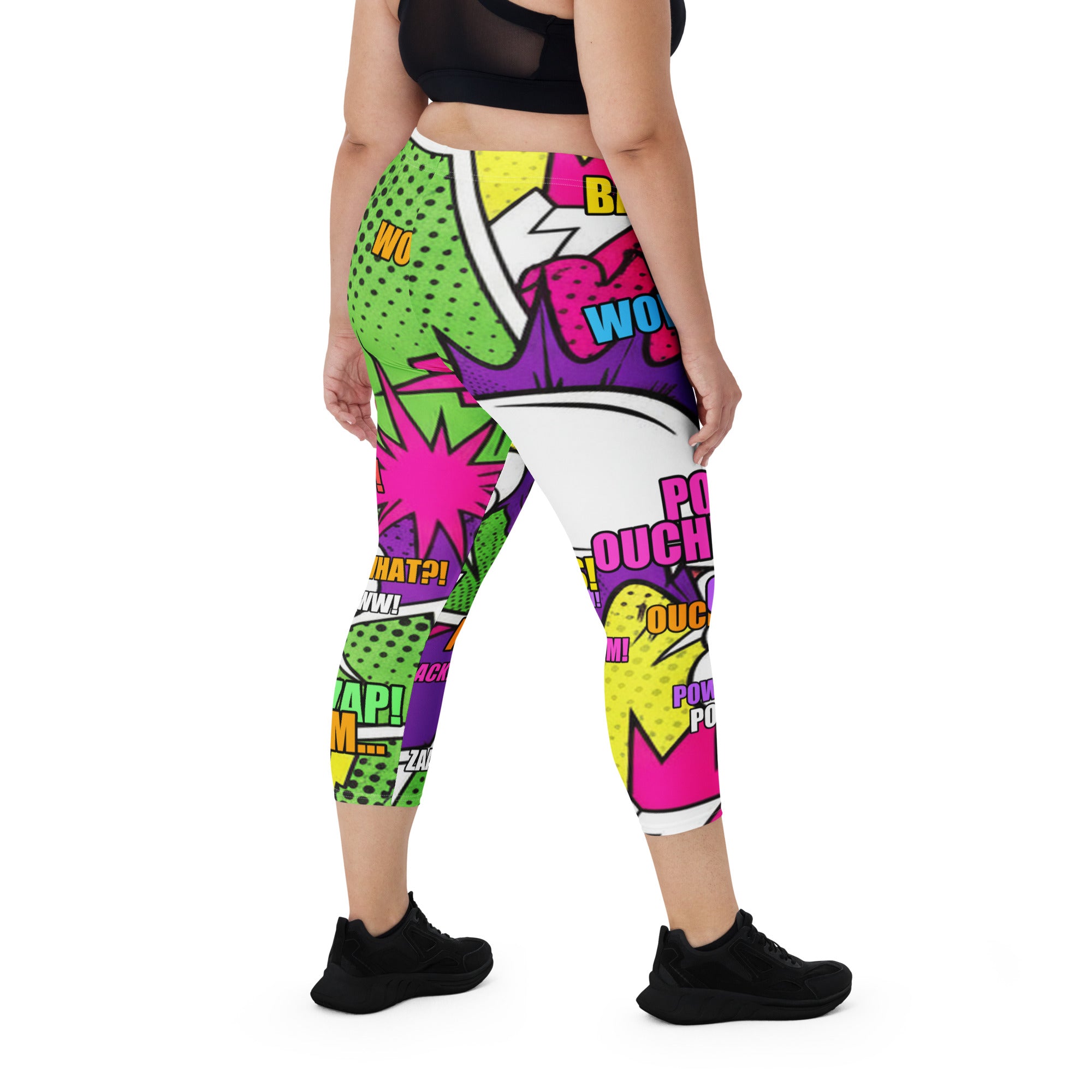 Comic Villain Neon Capri Leggings | GearBunch