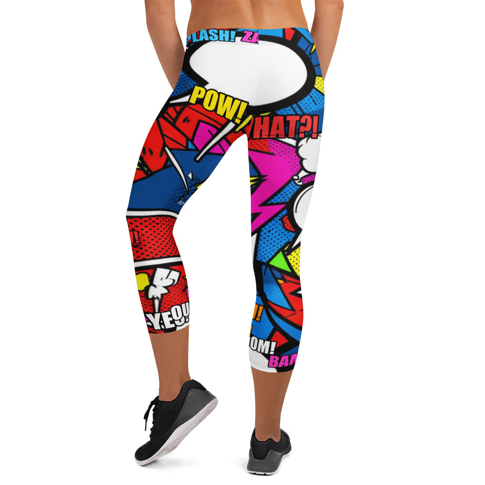 Comic Ninja Night Capri Leggings | GearBunch
