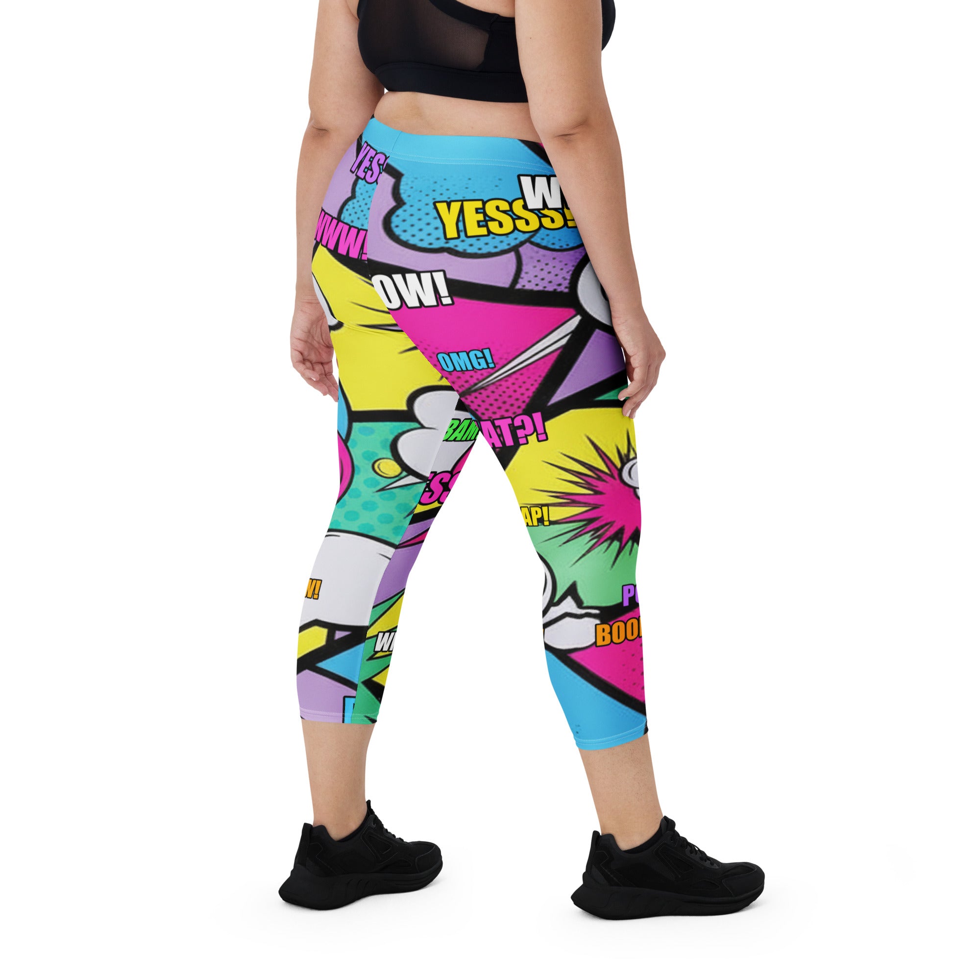 Comic Strip Pop Candy Capri Leggings | GearBunch