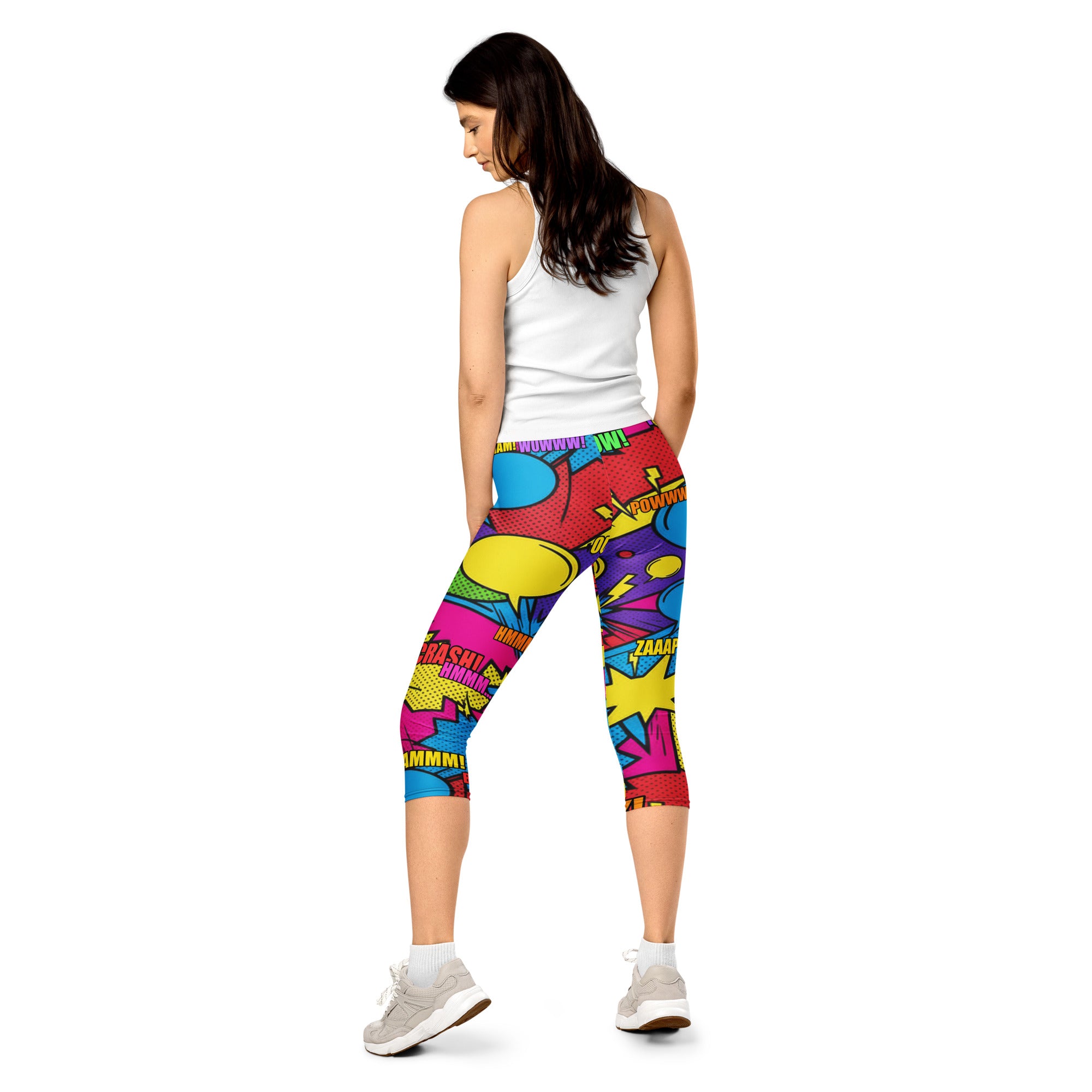 Comic Retro Sunday Capri Leggings | GearBunch