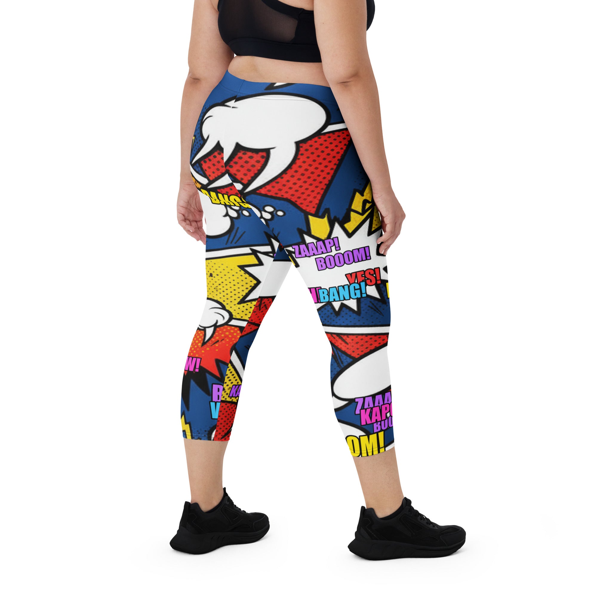 Comic Strip Thunder Punch Capri Leggings | GearBunch