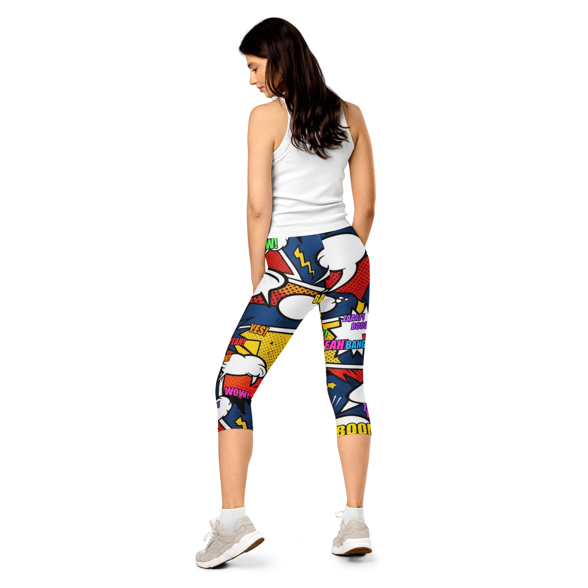 Comic Strip Thunder Punch Capri Leggings | GearBunch