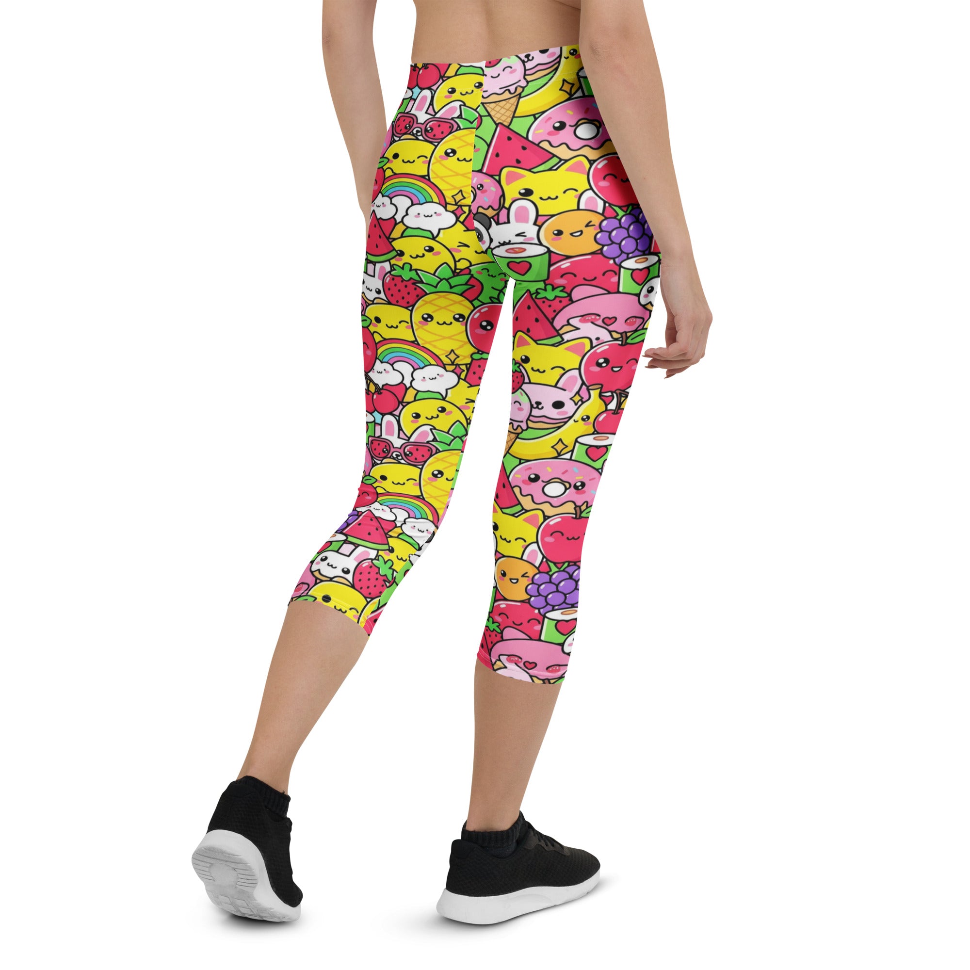 Kawaii Fruit Salad Capri Leggings | GearBunch