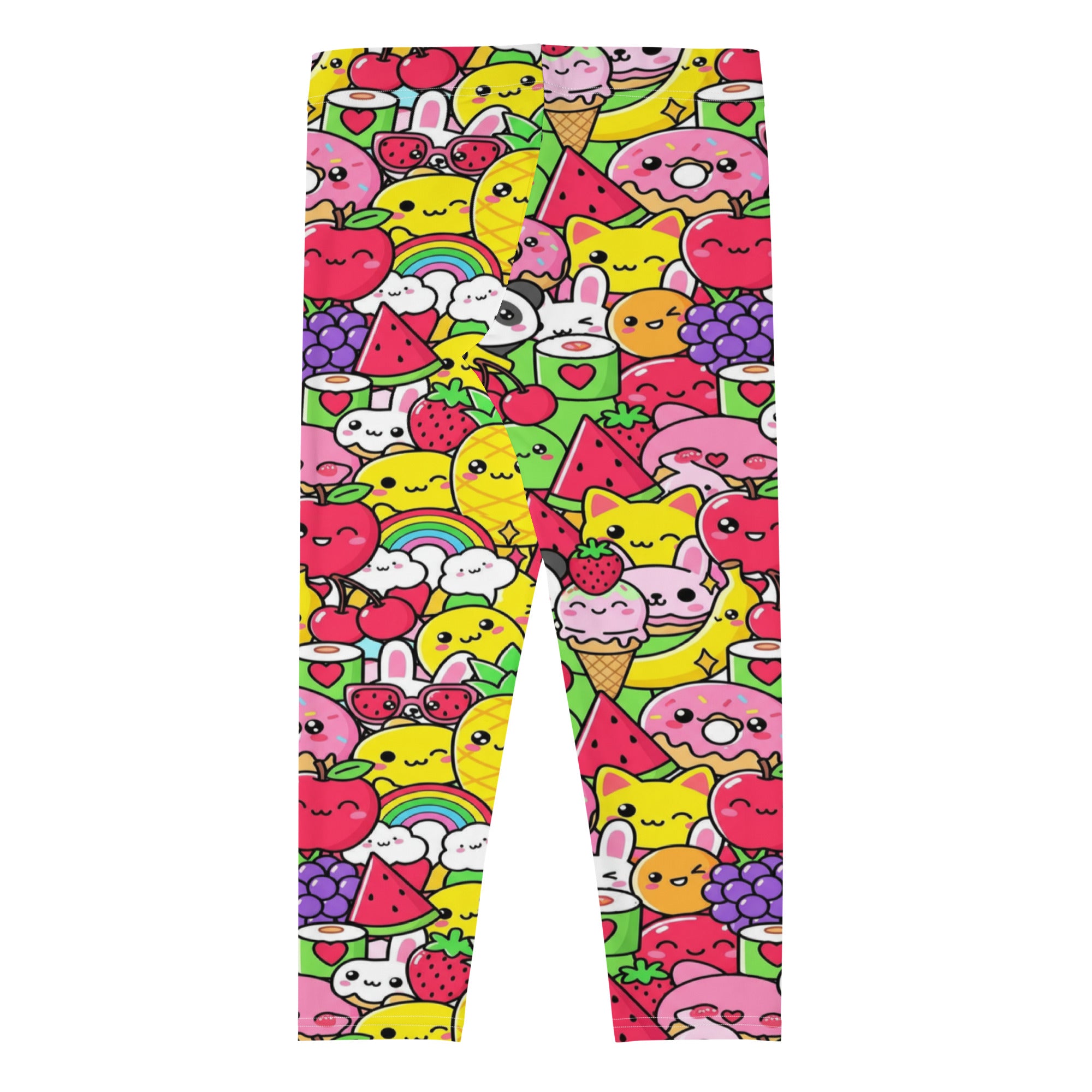 Kawaii Fruit Salad Capri Leggings | GearBunch