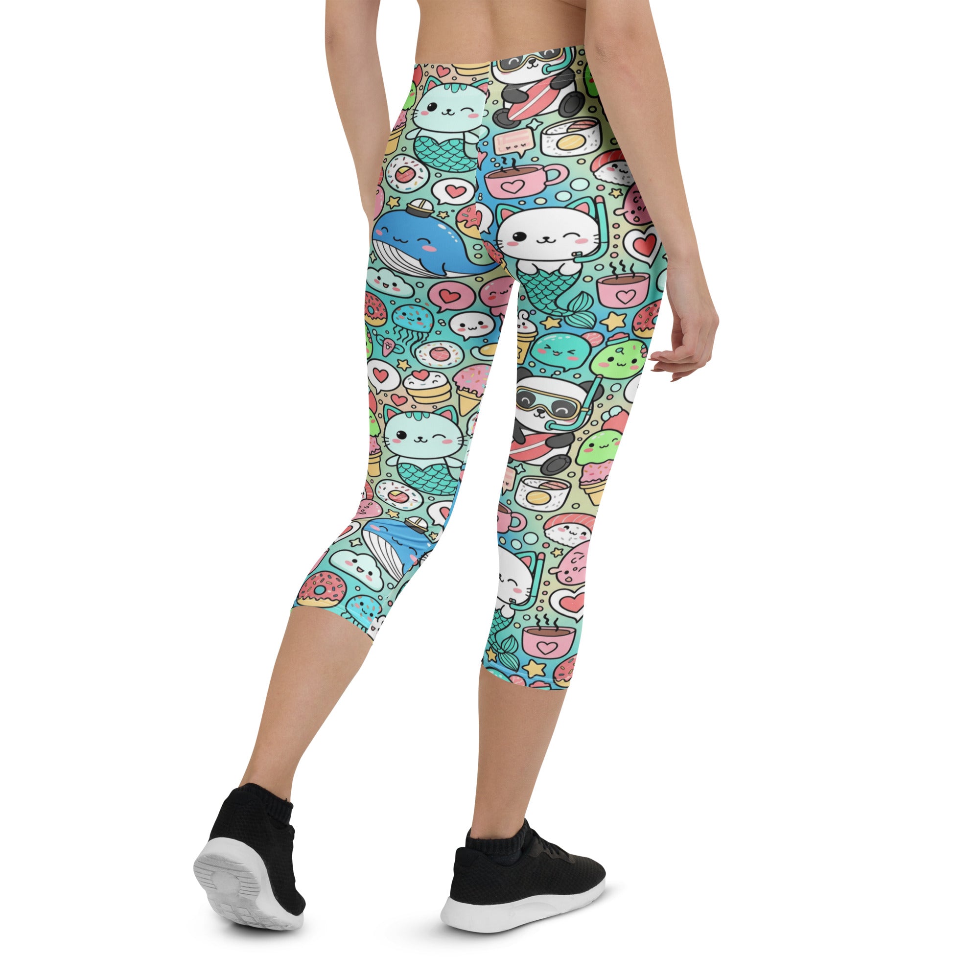 Kawaii Ocean Friends Capri Leggings | GearBunch