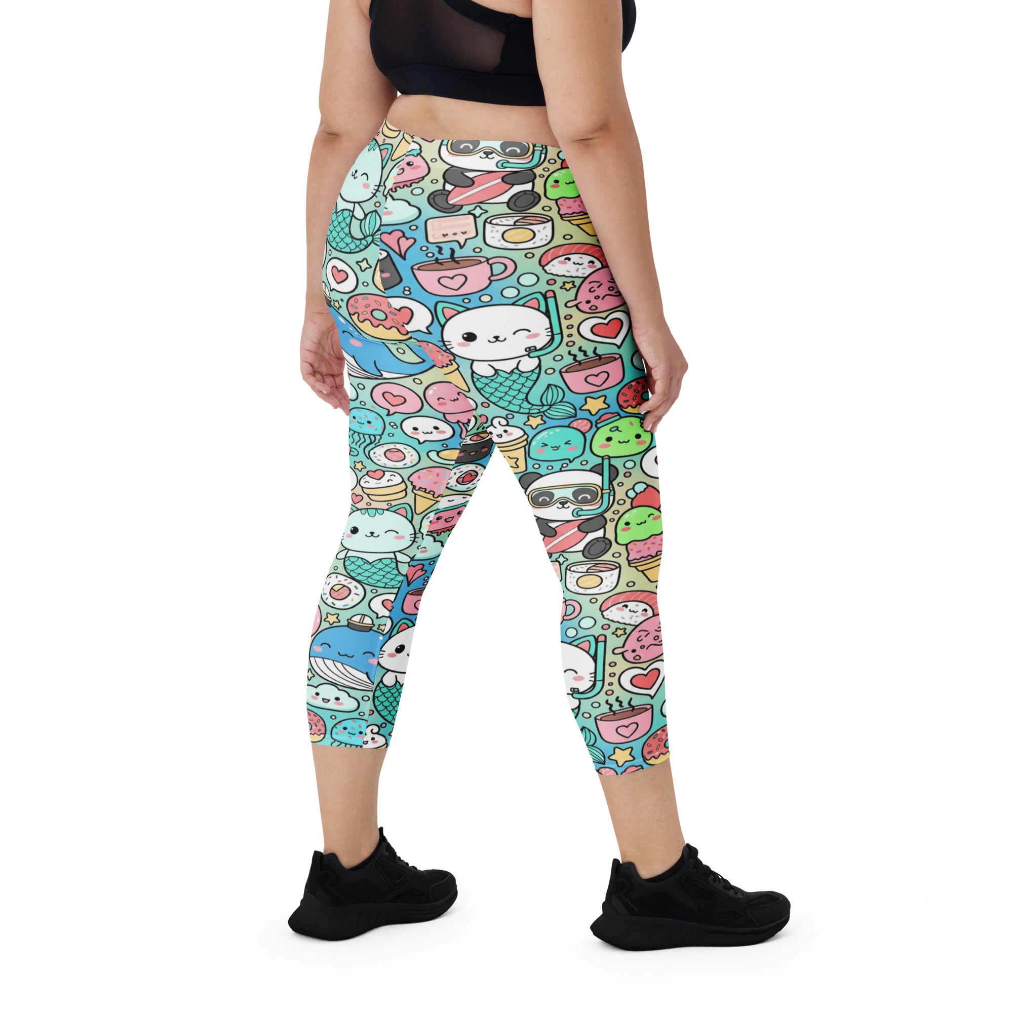 Kawaii Ocean Friends Capri Leggings | GearBunch
