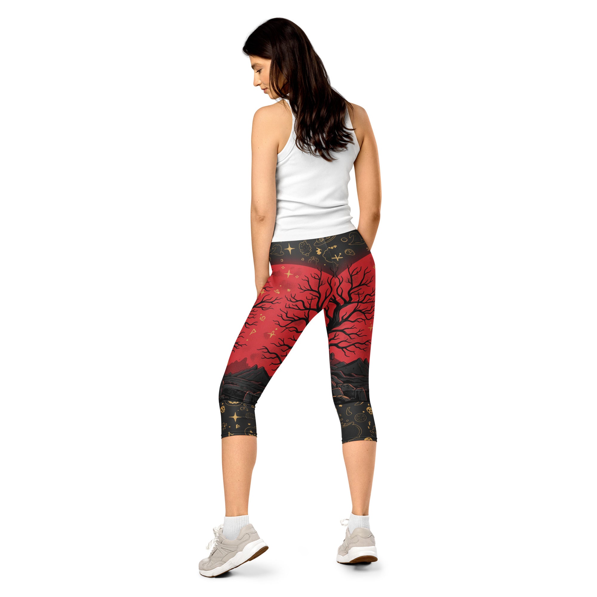 Samhain Blood Moon Capri Leggings | GearBunch