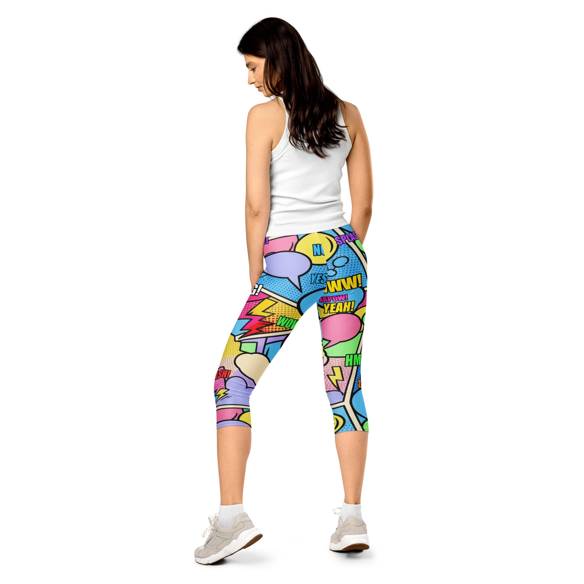 Comic Pop Candy Pastel Capri Leggings | GearBunch