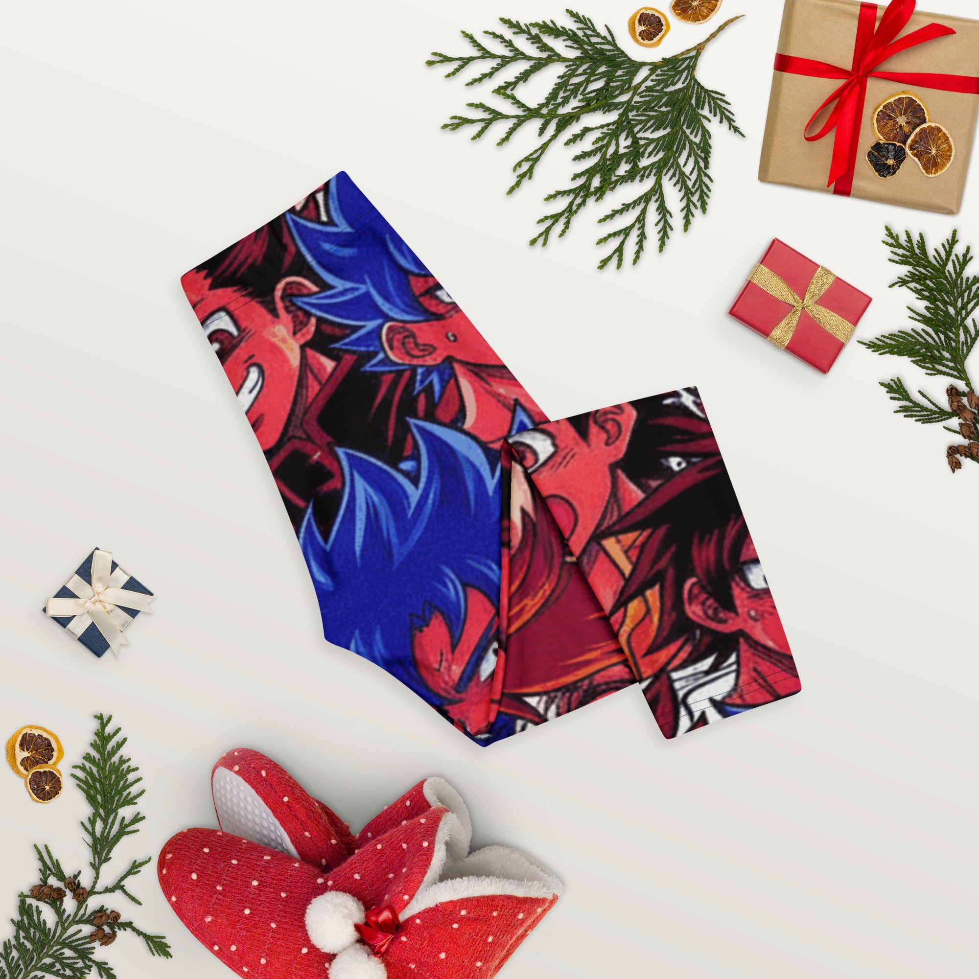 Anime Collage Dark Shonen Capri Leggings | GearBunch