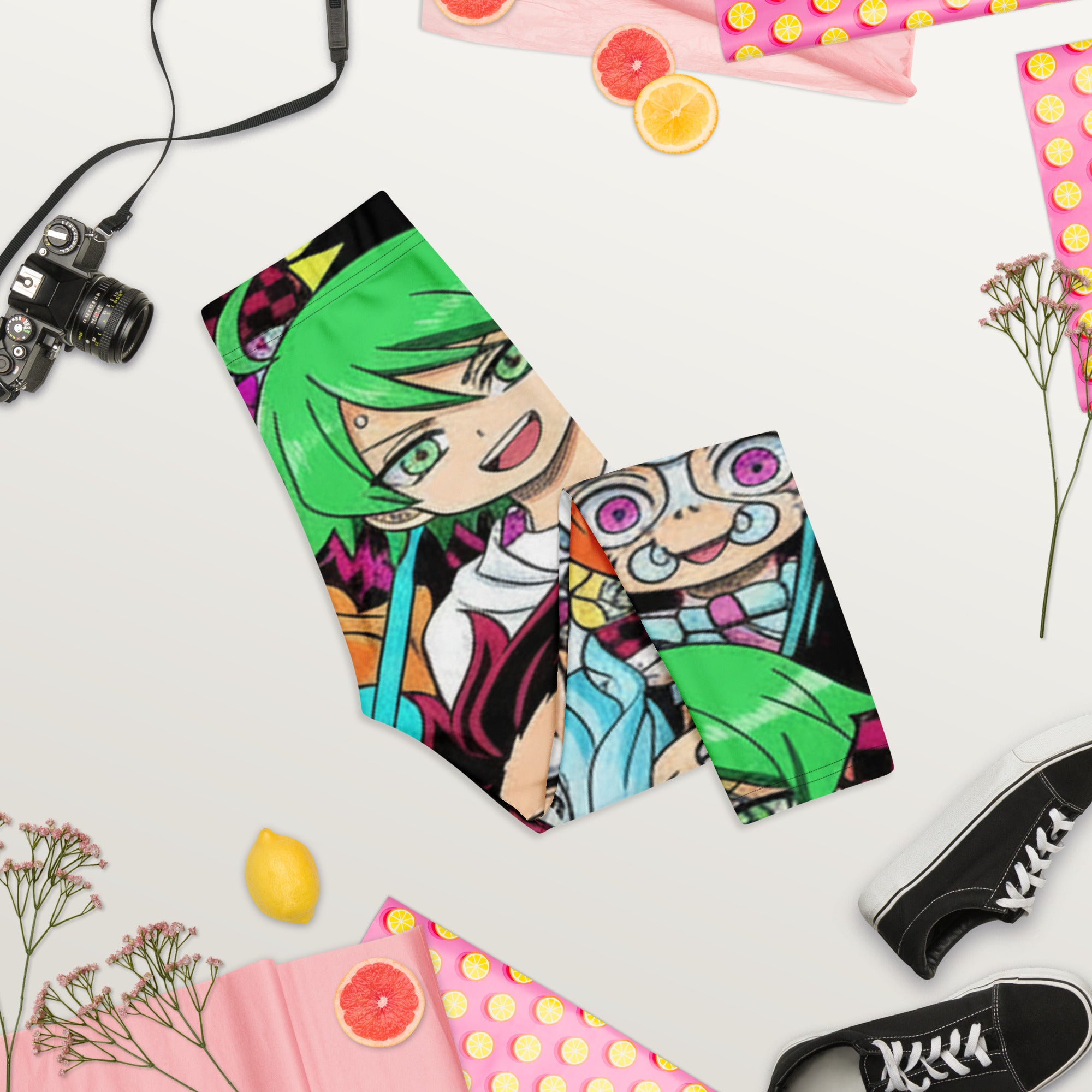 Demon Slayer Style Capri Leggings | GearBunch