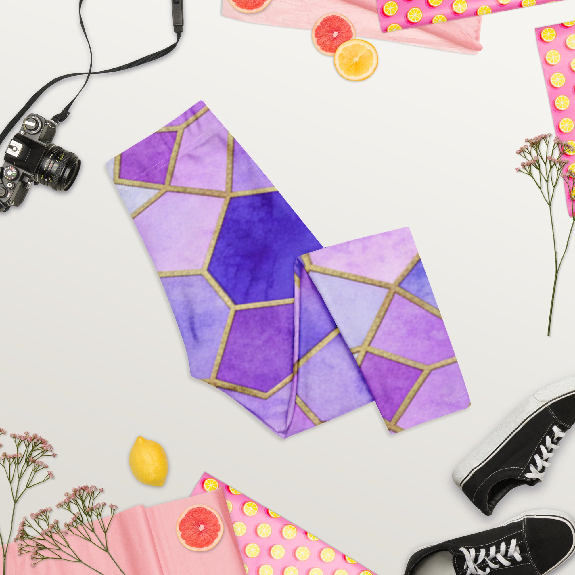 Lavender Fields Capri Leggings | GearBunch