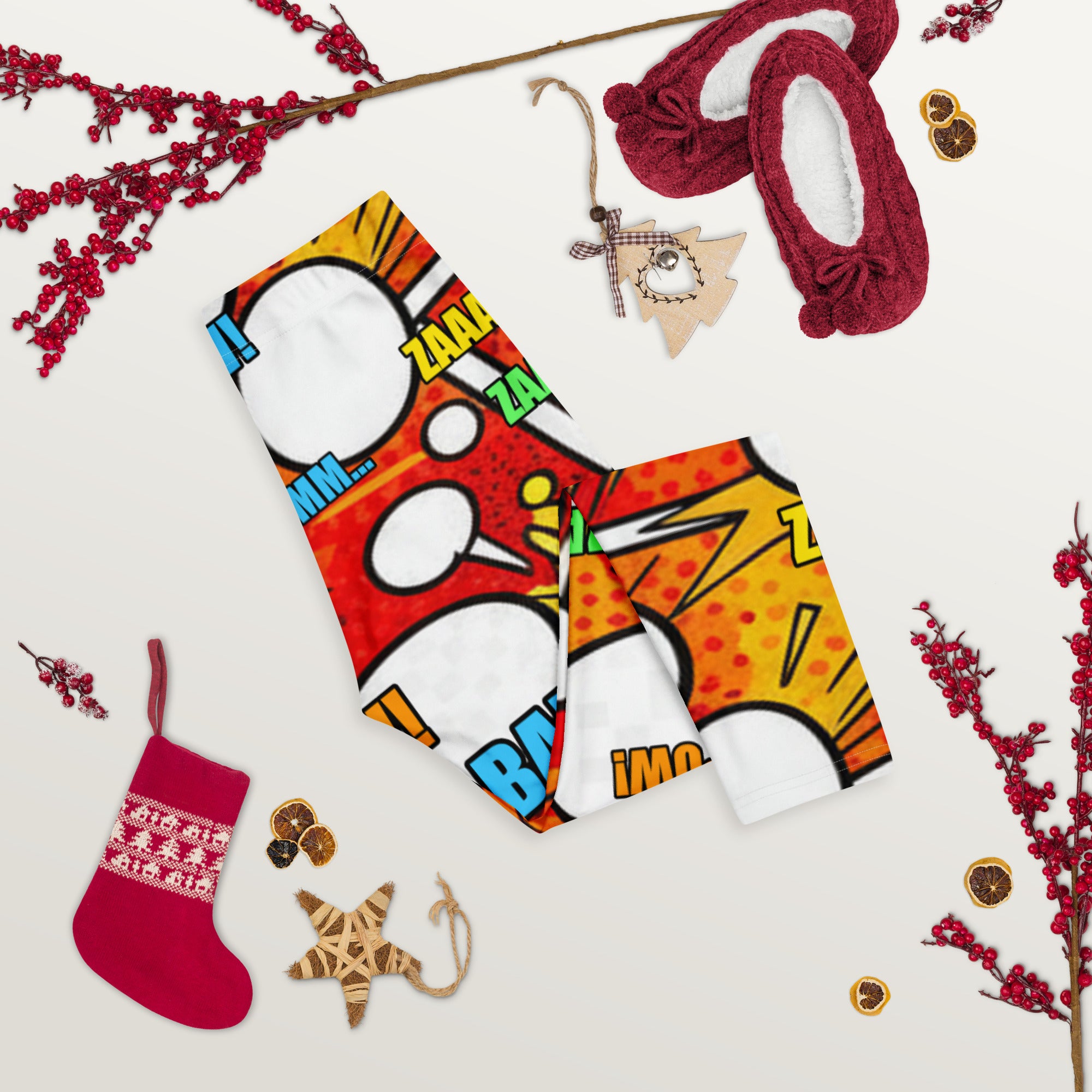 Comic Pop Fire Engine Capri Leggings | GearBunch
