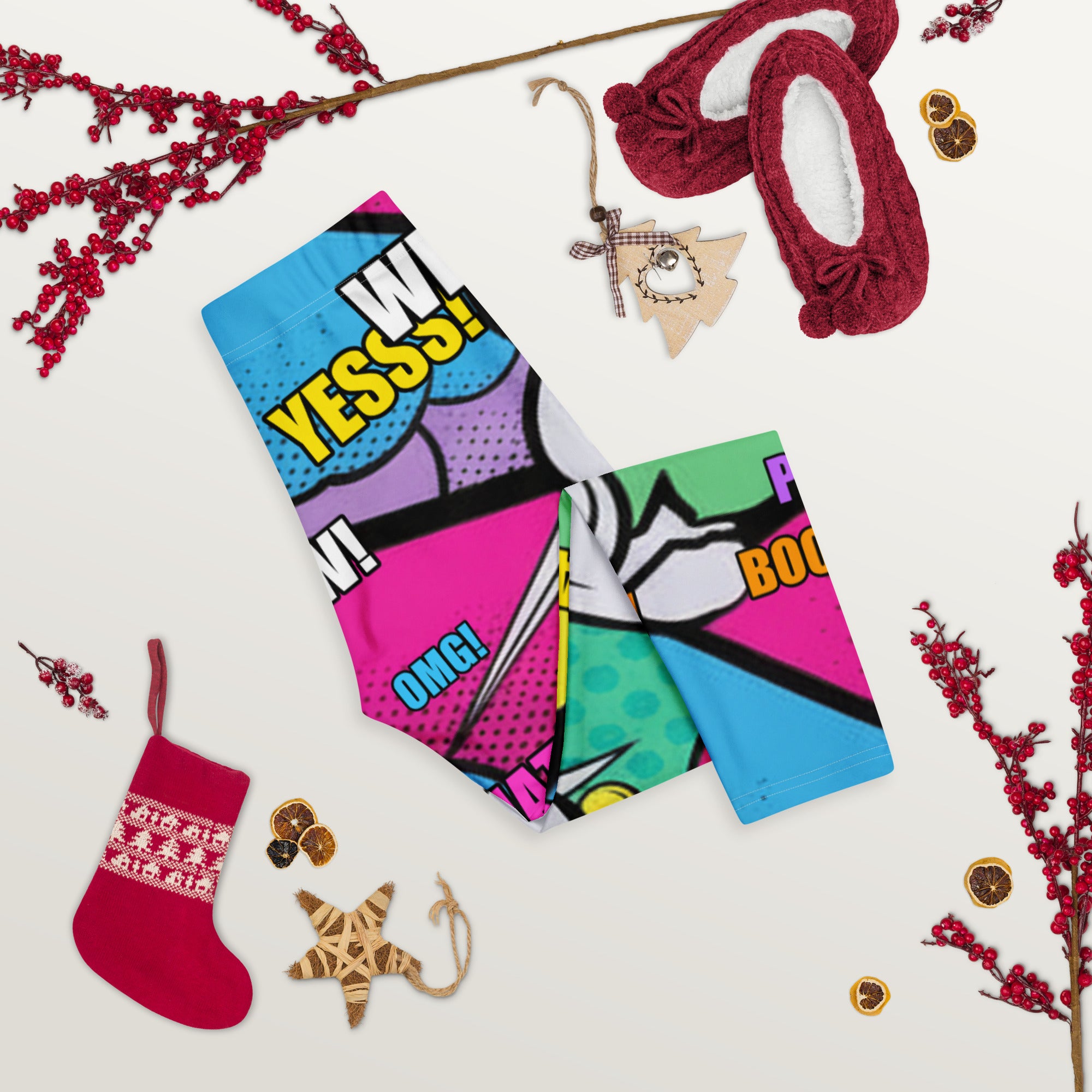 Comic Strip Pop Candy Capri Leggings | GearBunch
