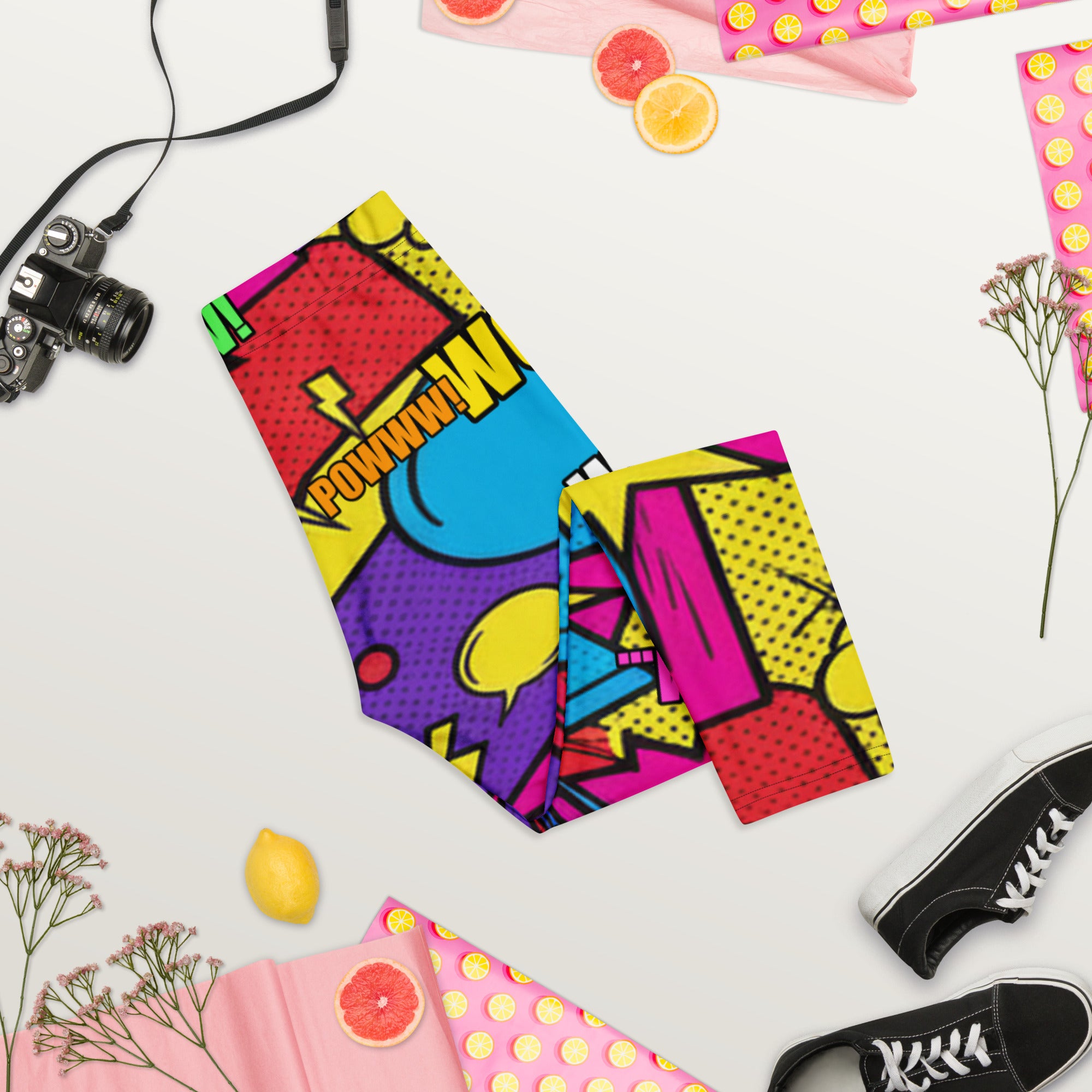 Comic Retro Sunday Capri Leggings | GearBunch