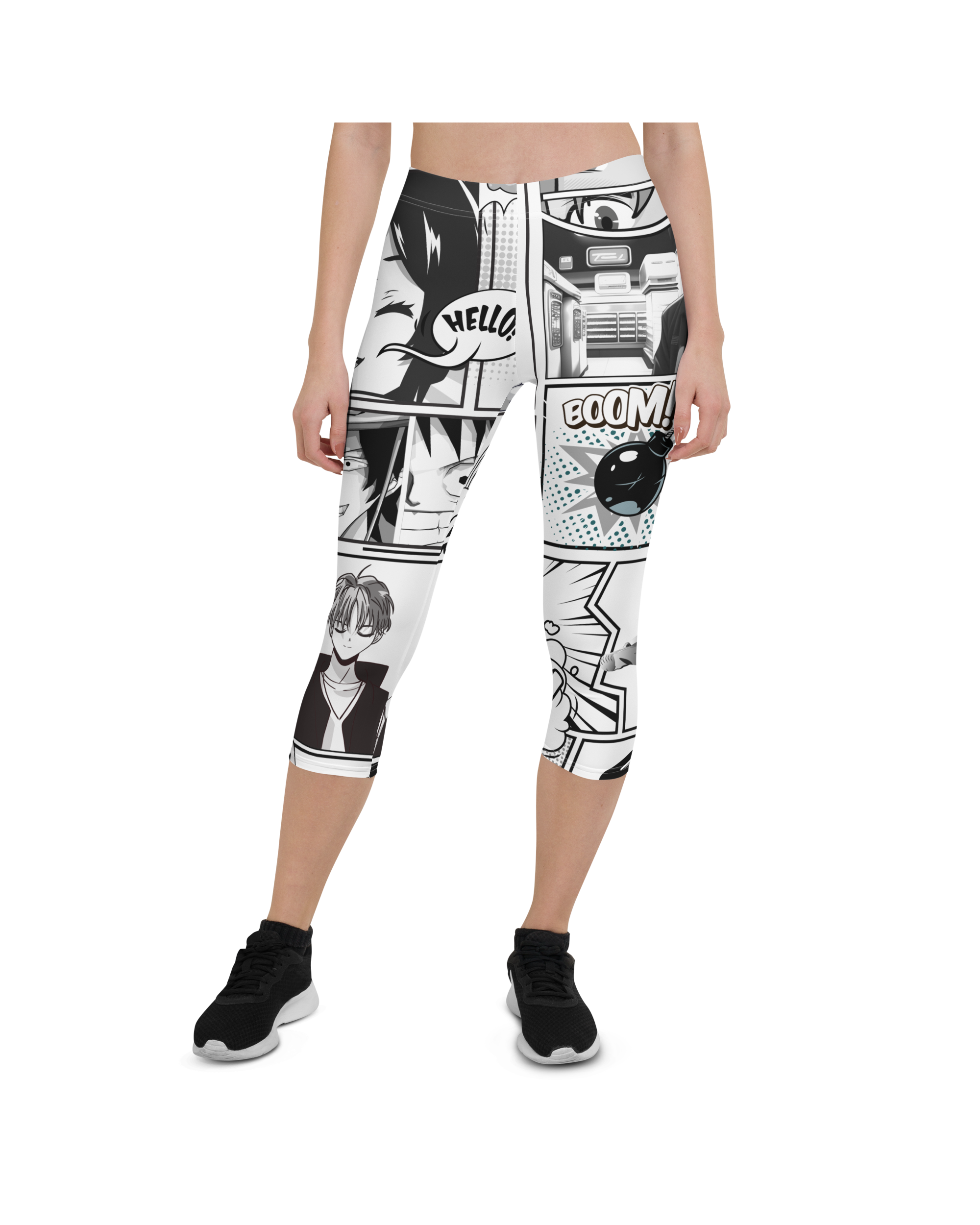 Black and White Comic Capris | GearBunch