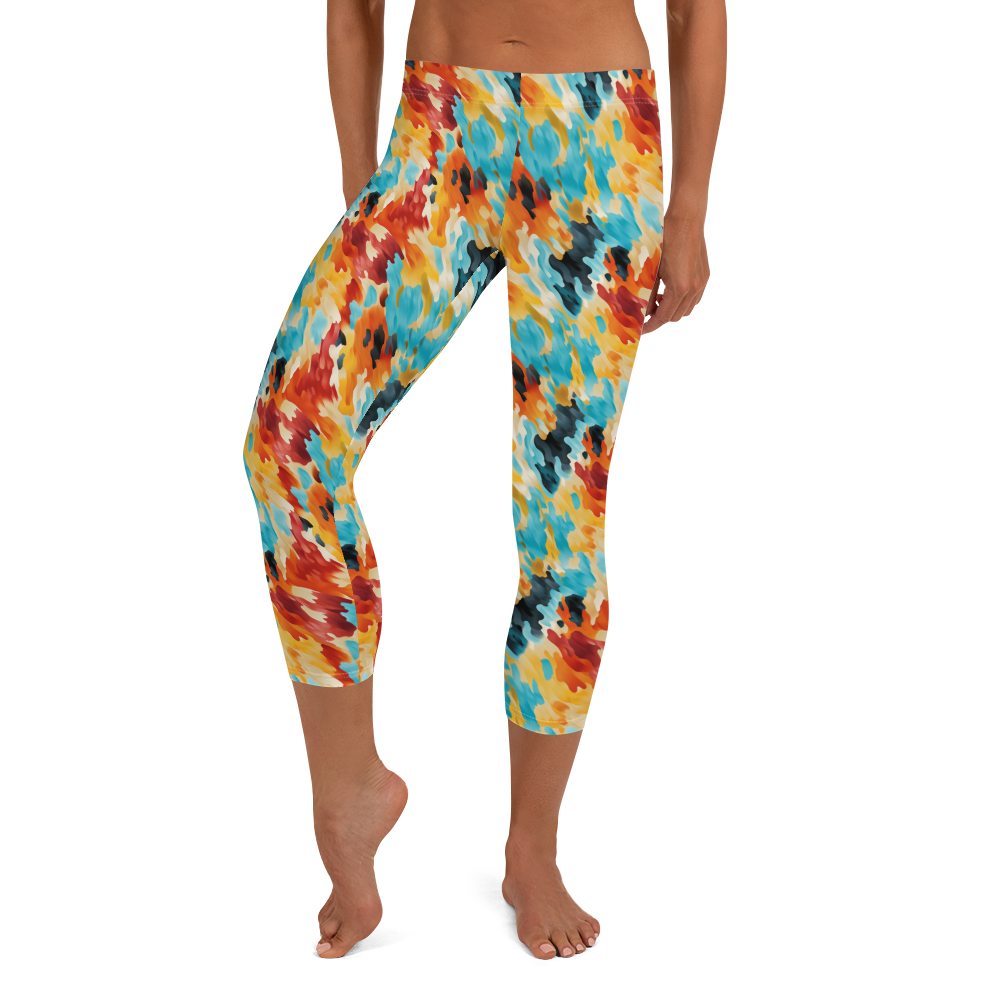 Women's paint board capris front view