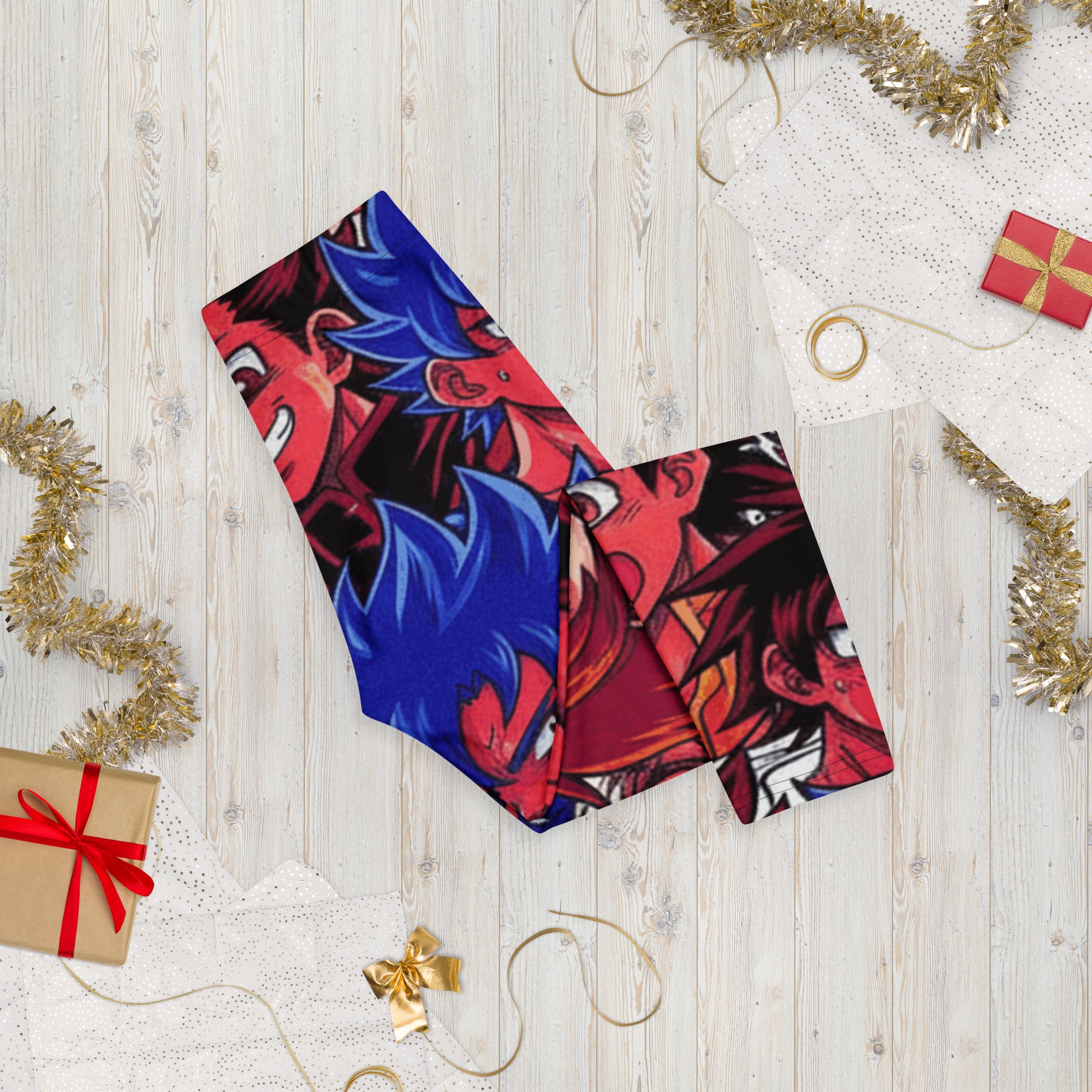 Anime Collage Dark Shonen Capri Leggings | GearBunch