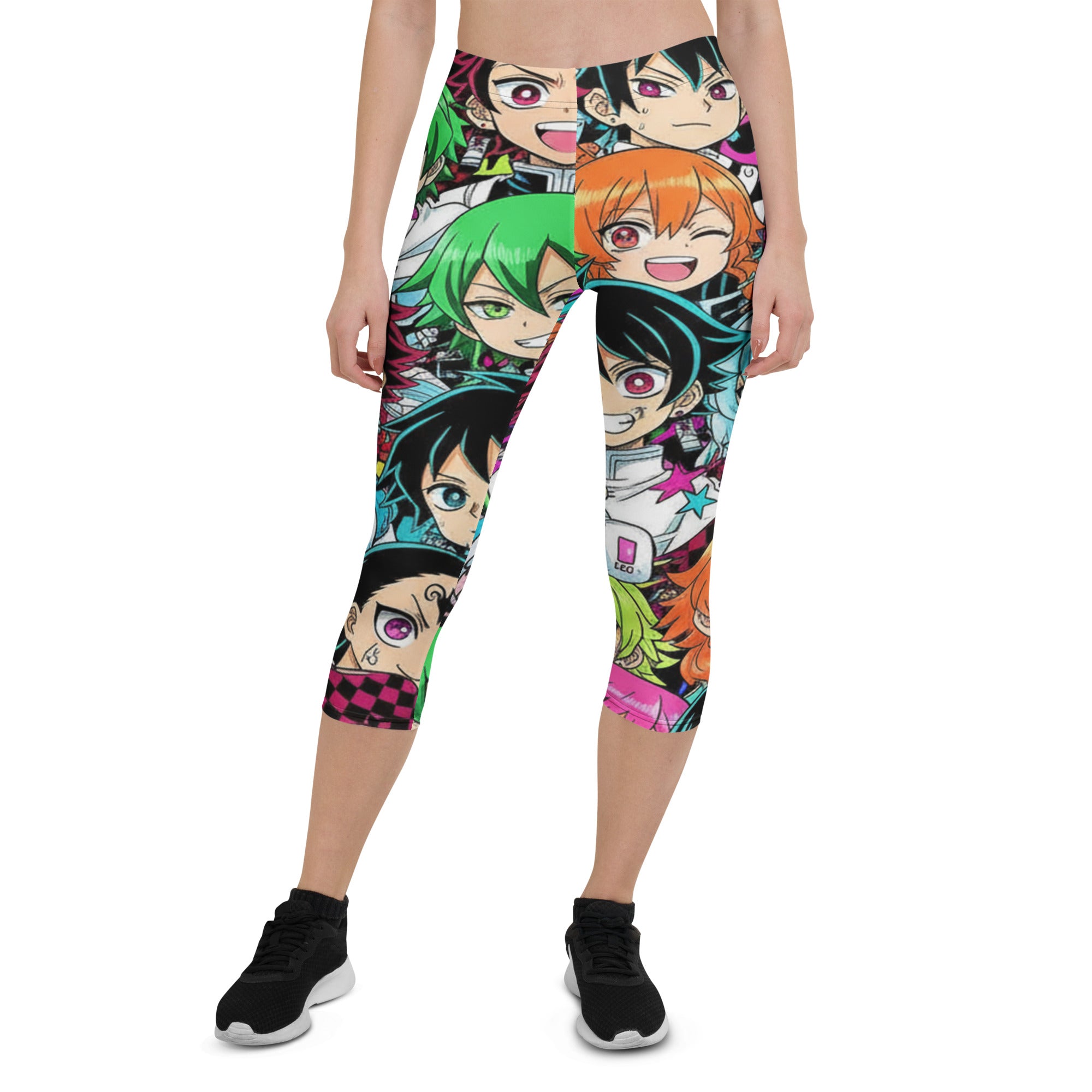 Demon Slayer Style Capri Leggings | GearBunch