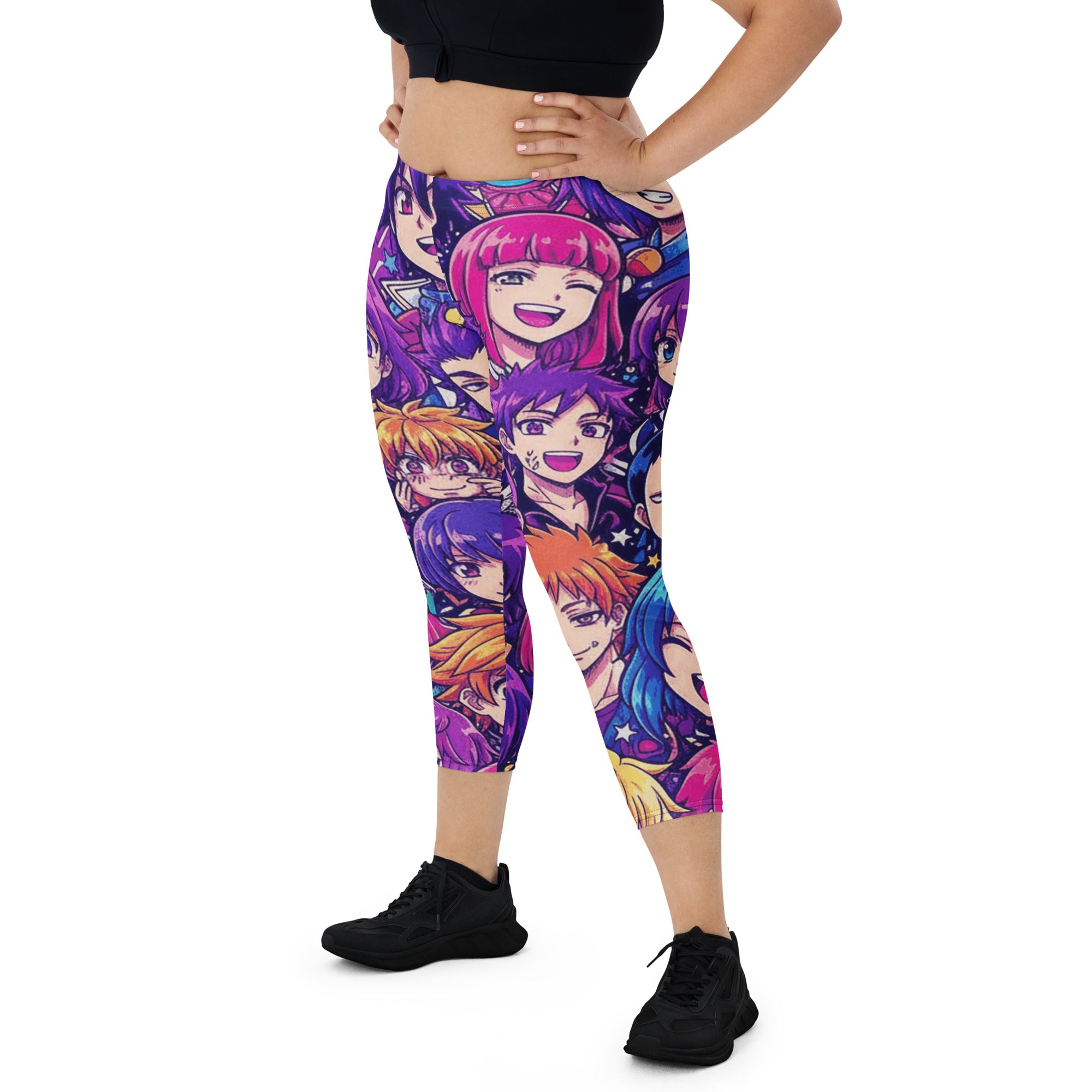 Anime Galaxy Hero Capri Leggings | GearBunch
