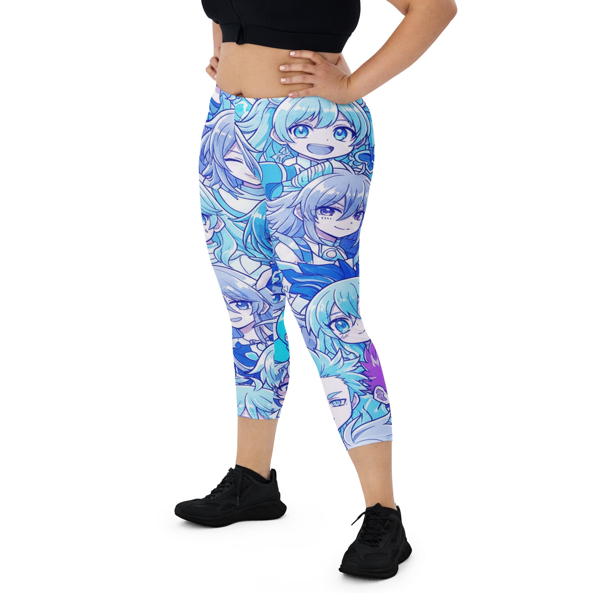 Anime Ice Kingdom Capri Leggings | GearBunch