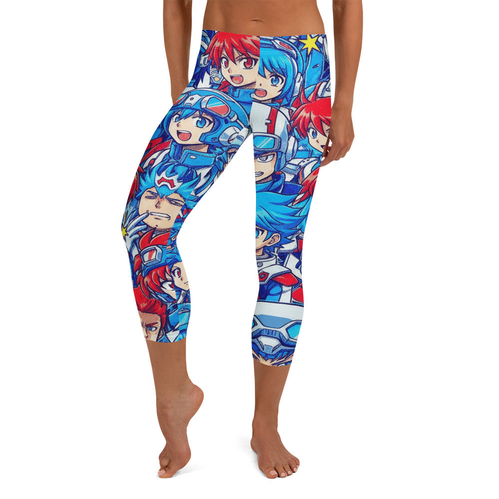 Anime Mecha Pilot Capri Leggings | GearBunch