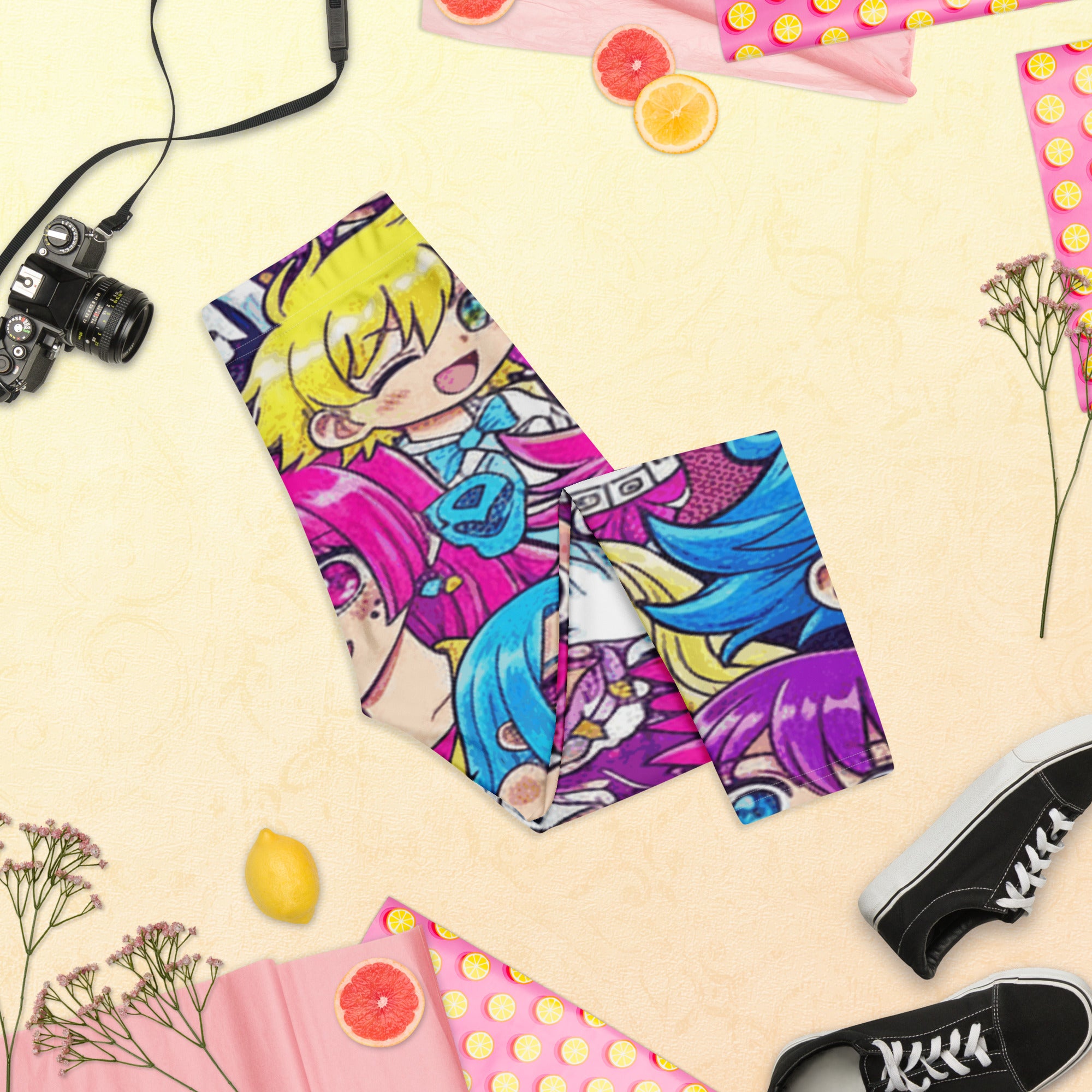Anime Collage Pop Idol Capri Leggings | GearBunch