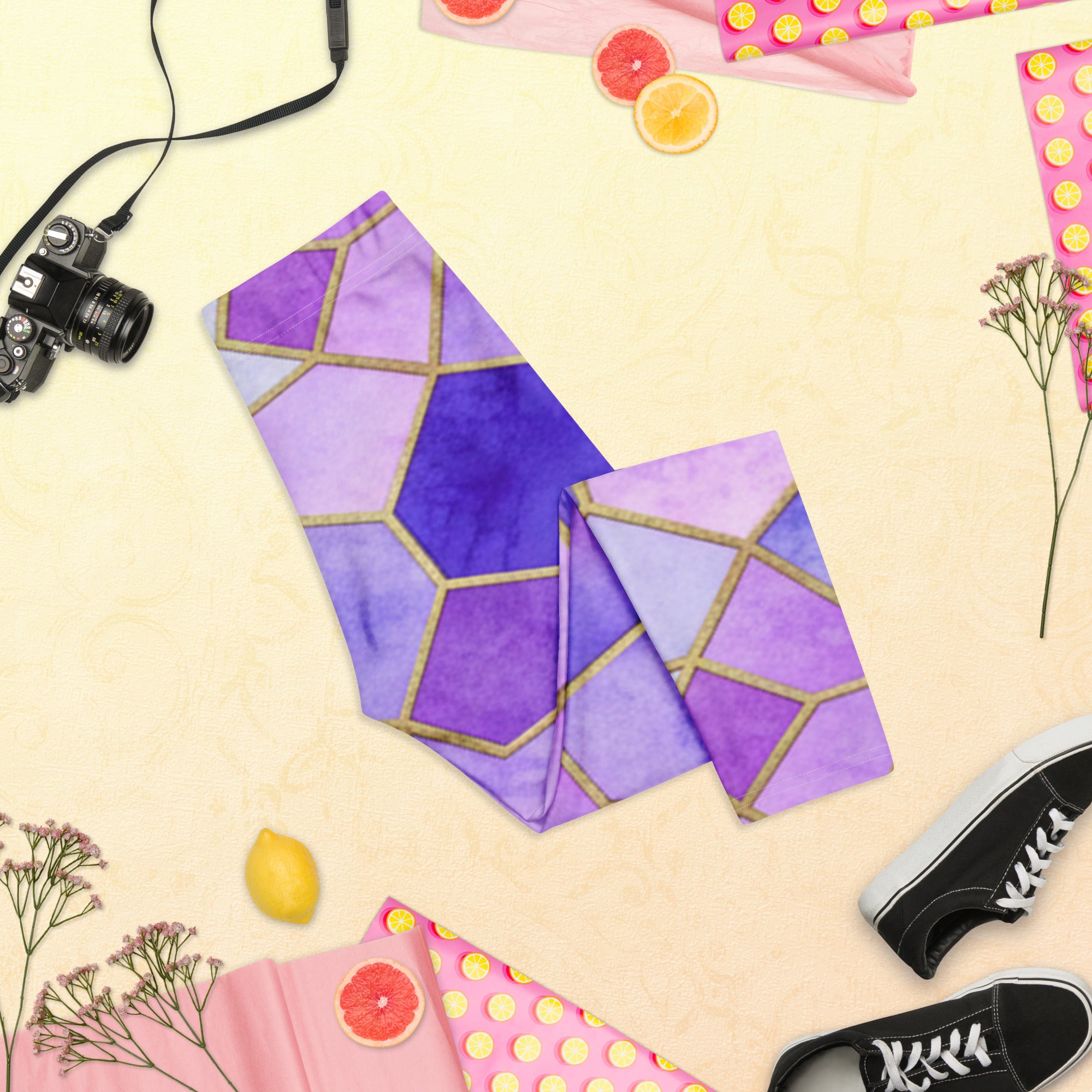 Lavender Fields Capri Leggings | GearBunch