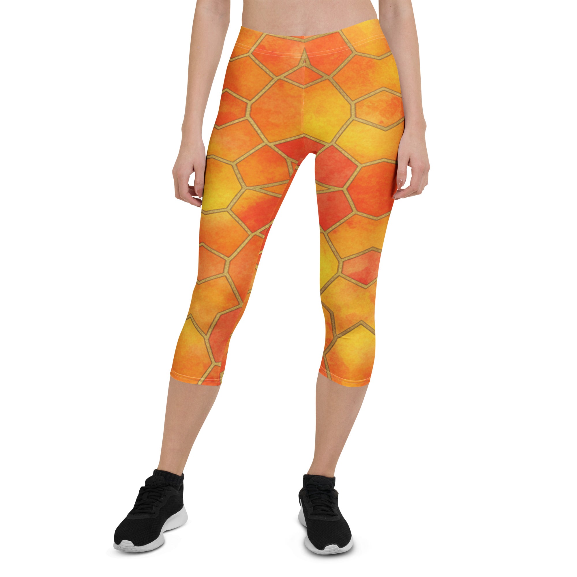 Sunset Blaze Capri Leggings | GearBunch