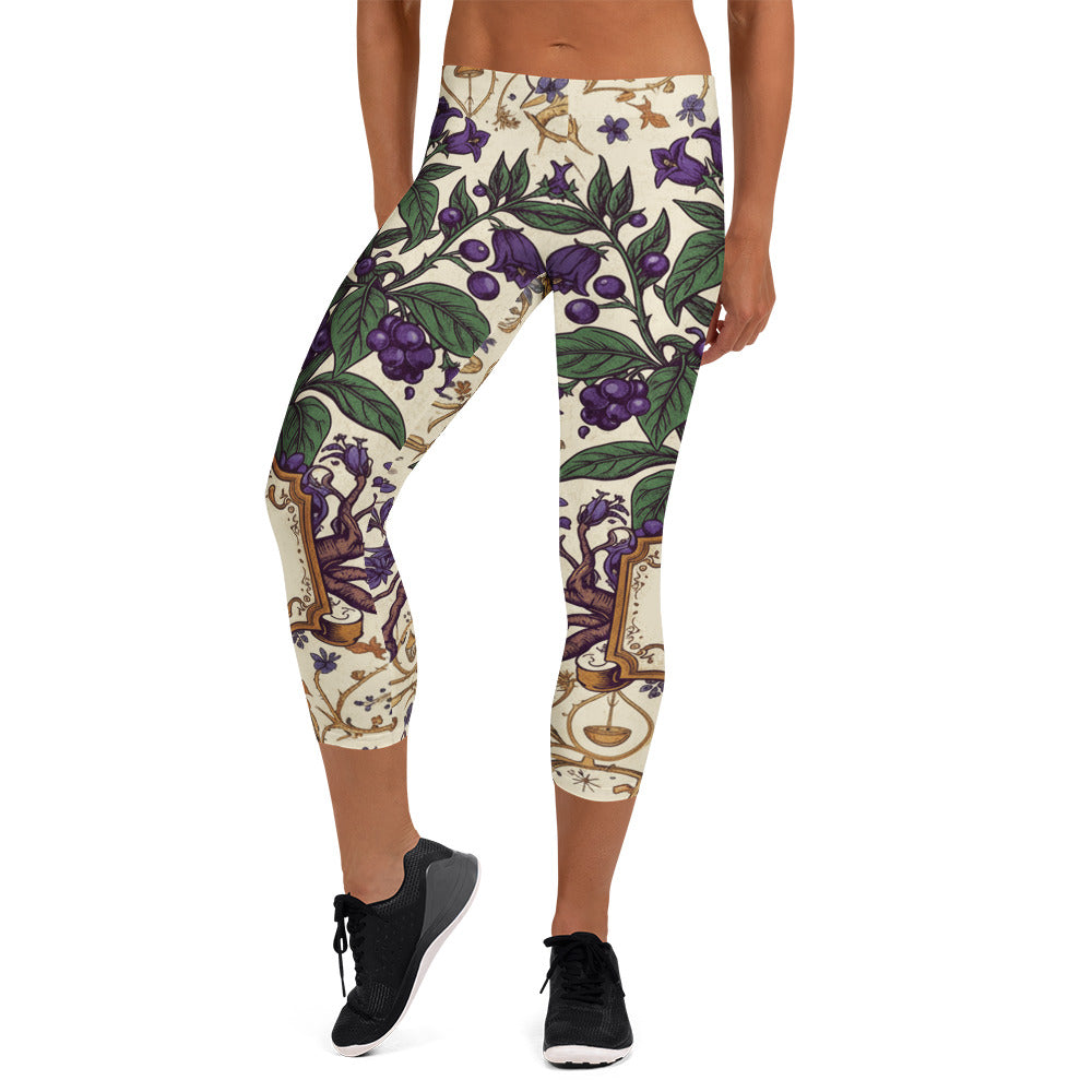 Belladonna Poison Garden Capri Leggings | GearBunch