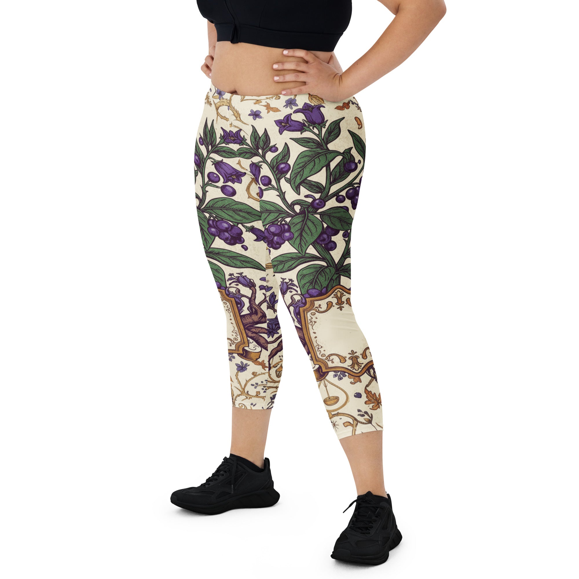 Belladonna Poison Garden Capri Leggings | GearBunch
