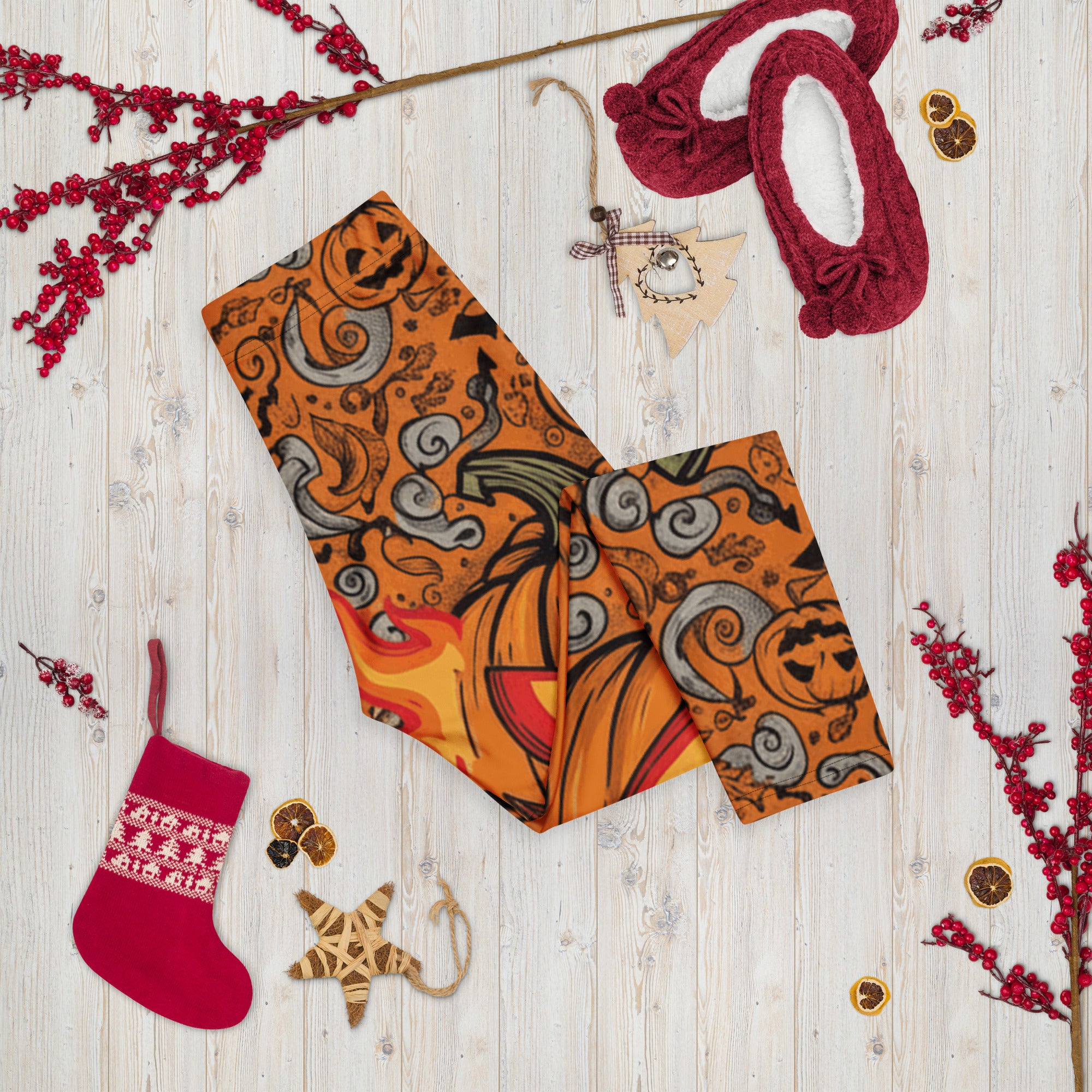 Jack-o-Lantern Glow Capri Leggings | GearBunch