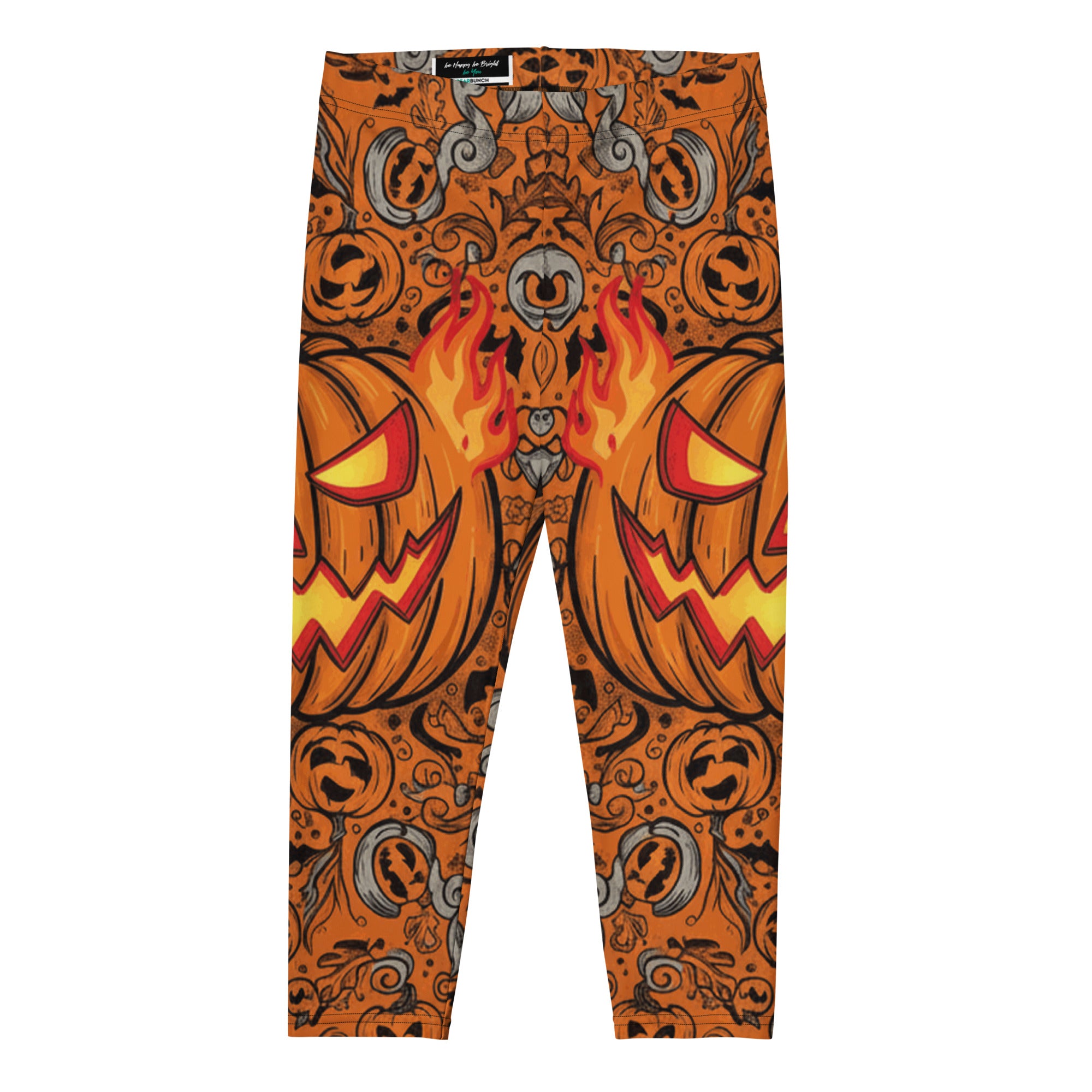 Jack-o-Lantern Glow Capri Leggings | GearBunch