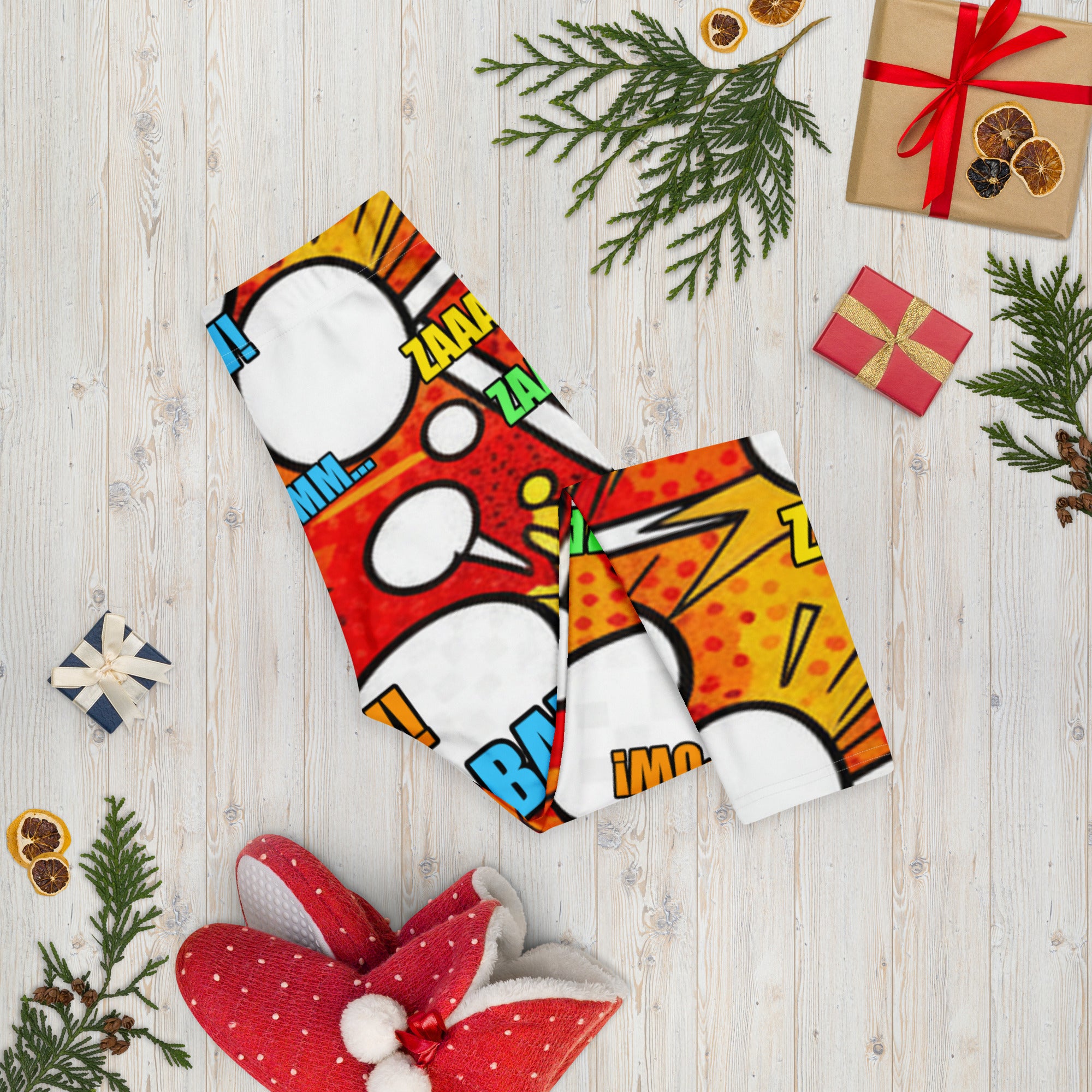 Comic Pop Fire Engine Capri Leggings | GearBunch