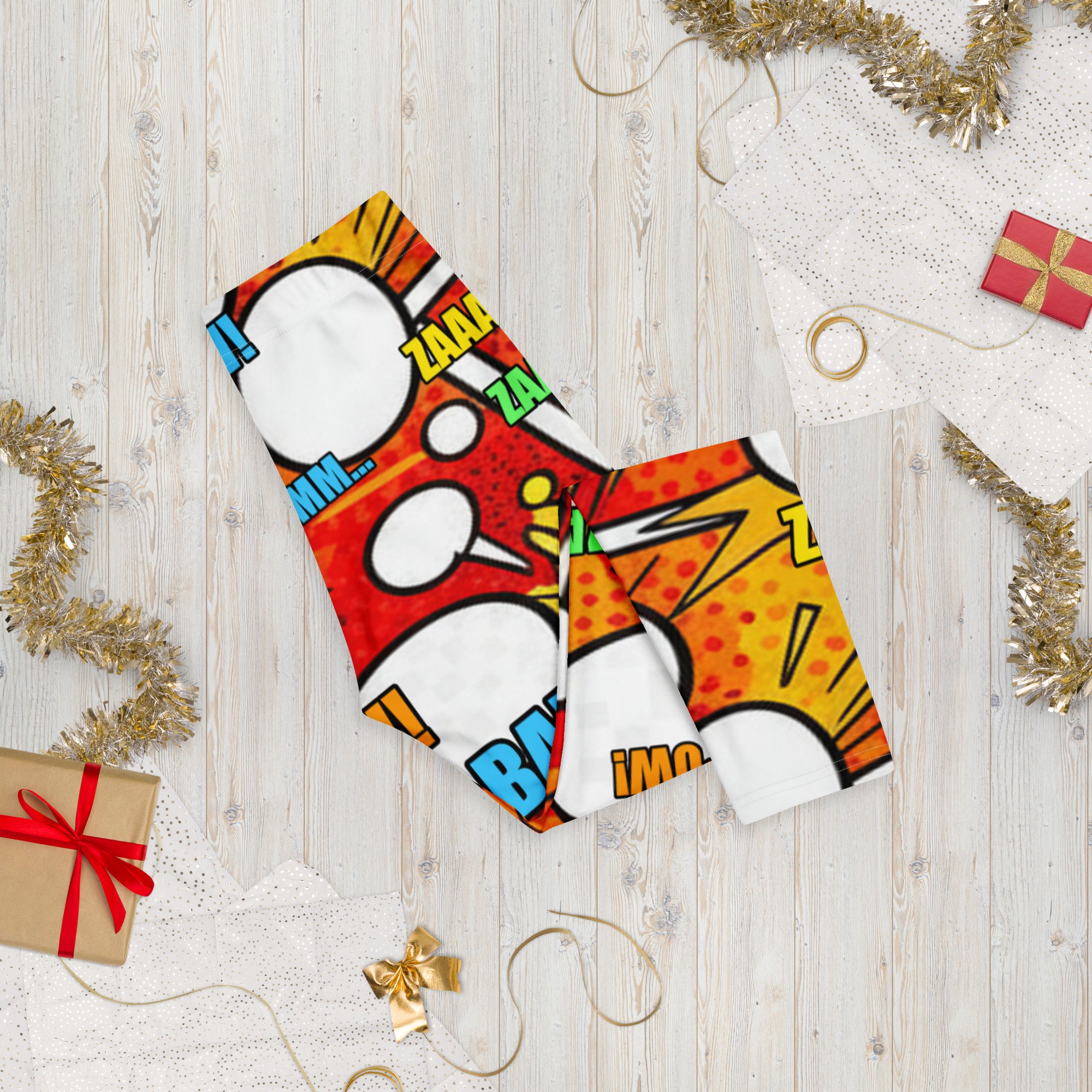 Comic Pop Fire Engine Capri Leggings | GearBunch