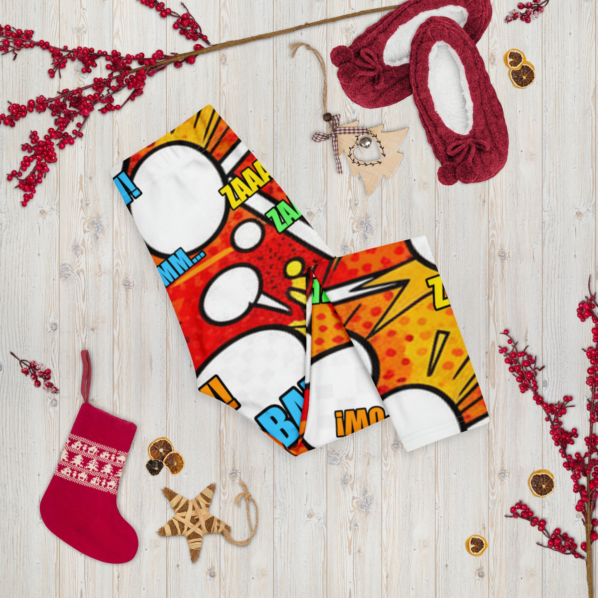 Comic Pop Fire Engine Capri Leggings | GearBunch