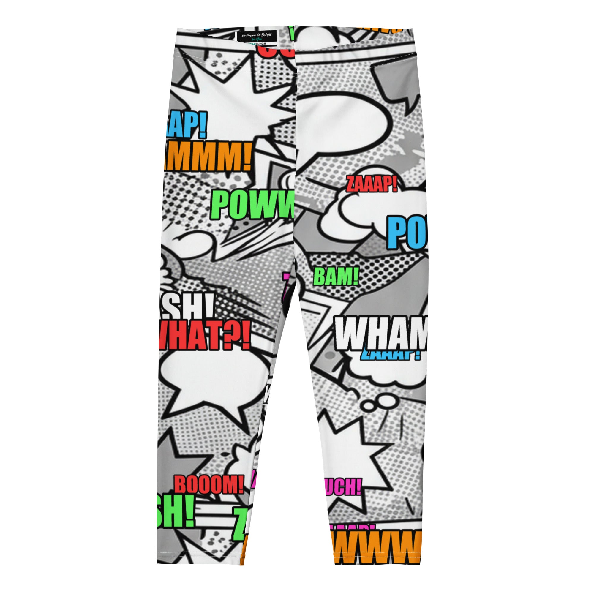 Comic Pop Monochrome Capri Leggings | GearBunch