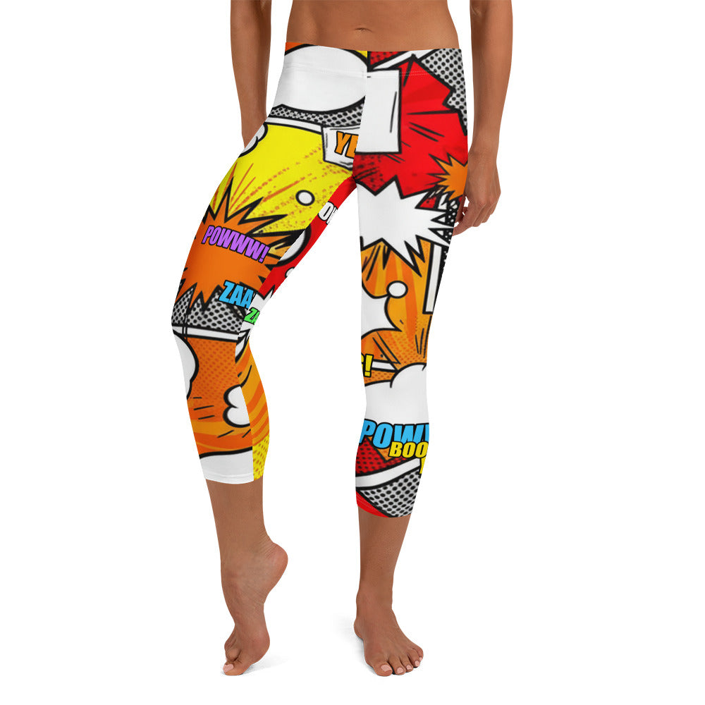 Comic Strip Boom Town Capri Leggings | GearBunch