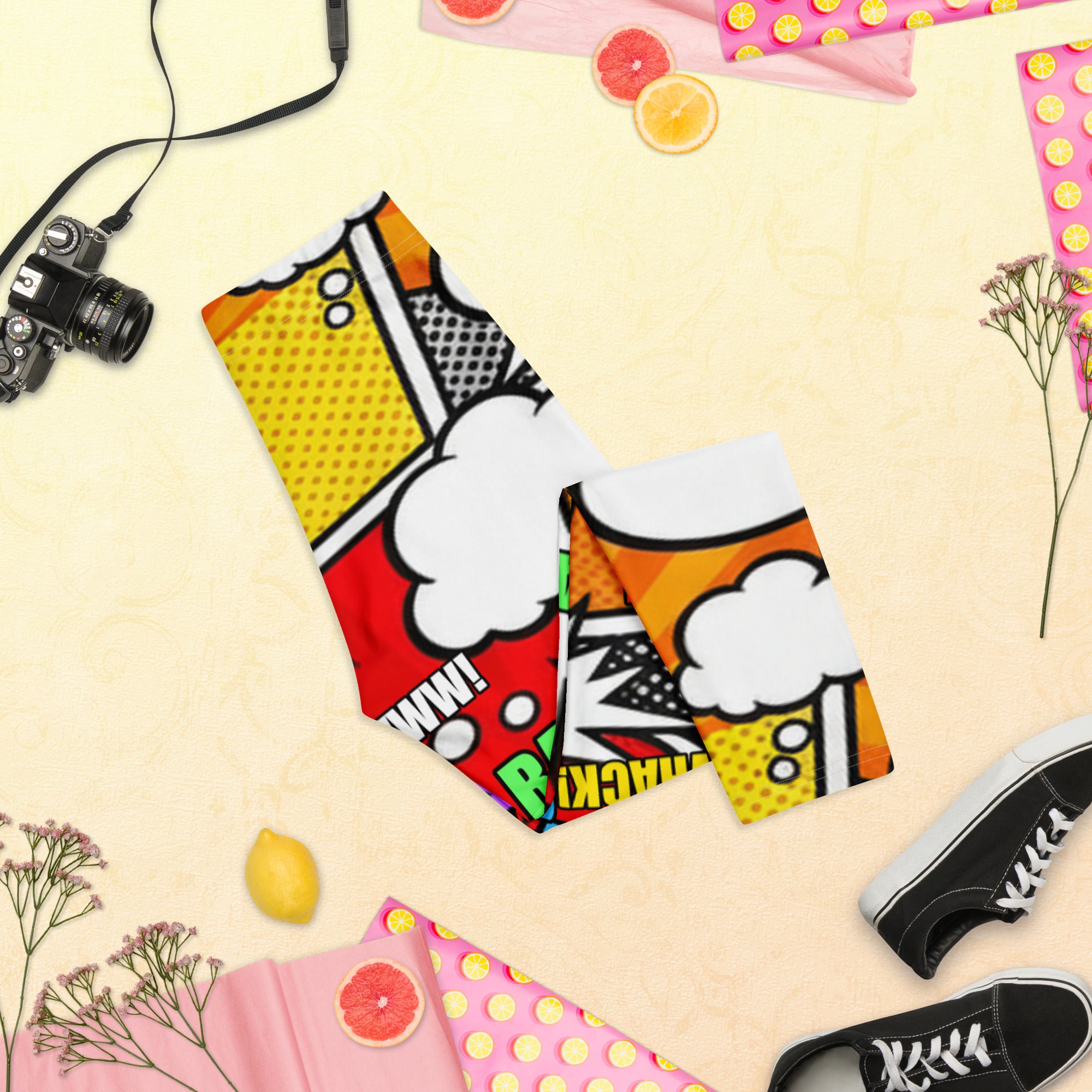 Comic Strip Boom Town Capri Leggings | GearBunch