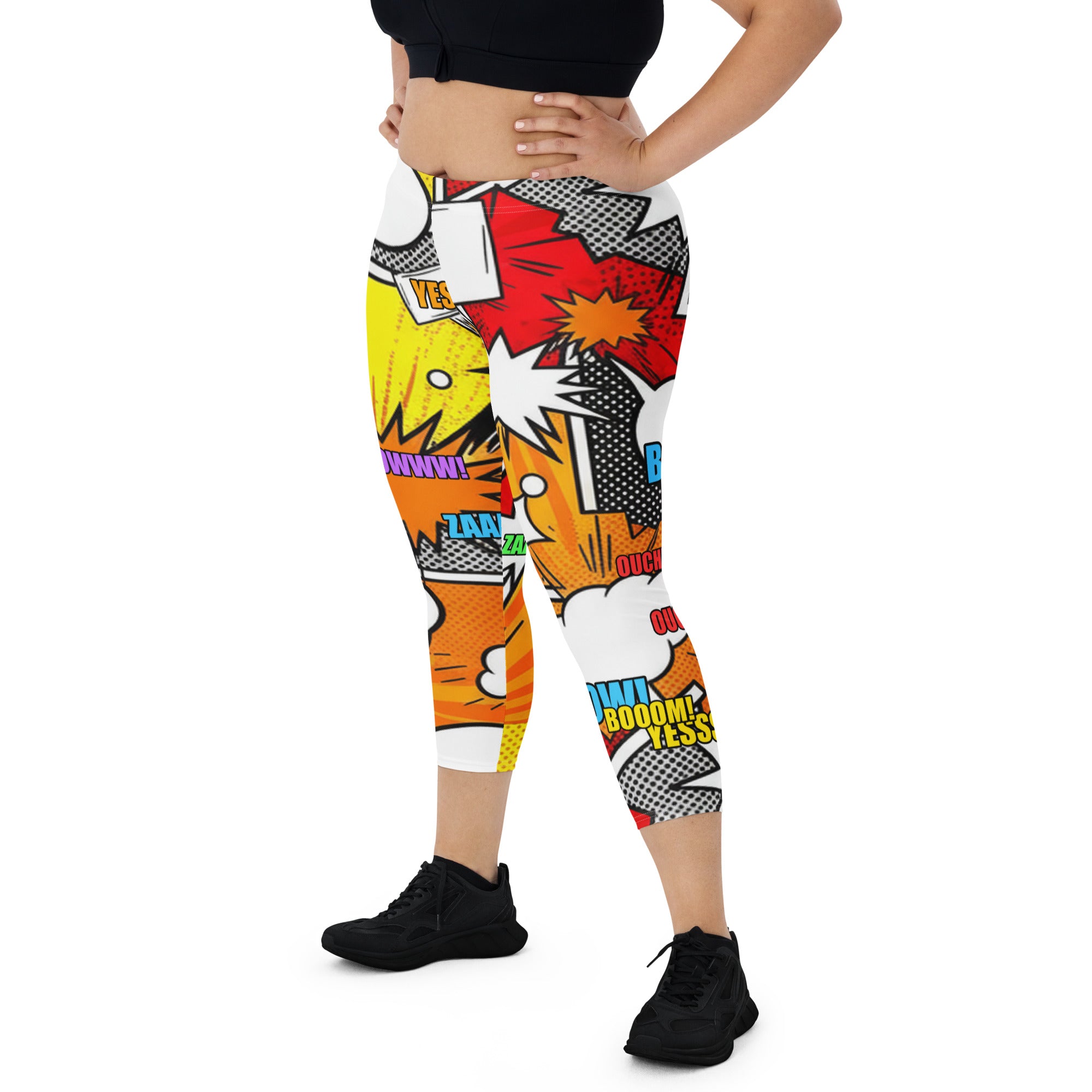Comic Strip Boom Town Capri Leggings | GearBunch