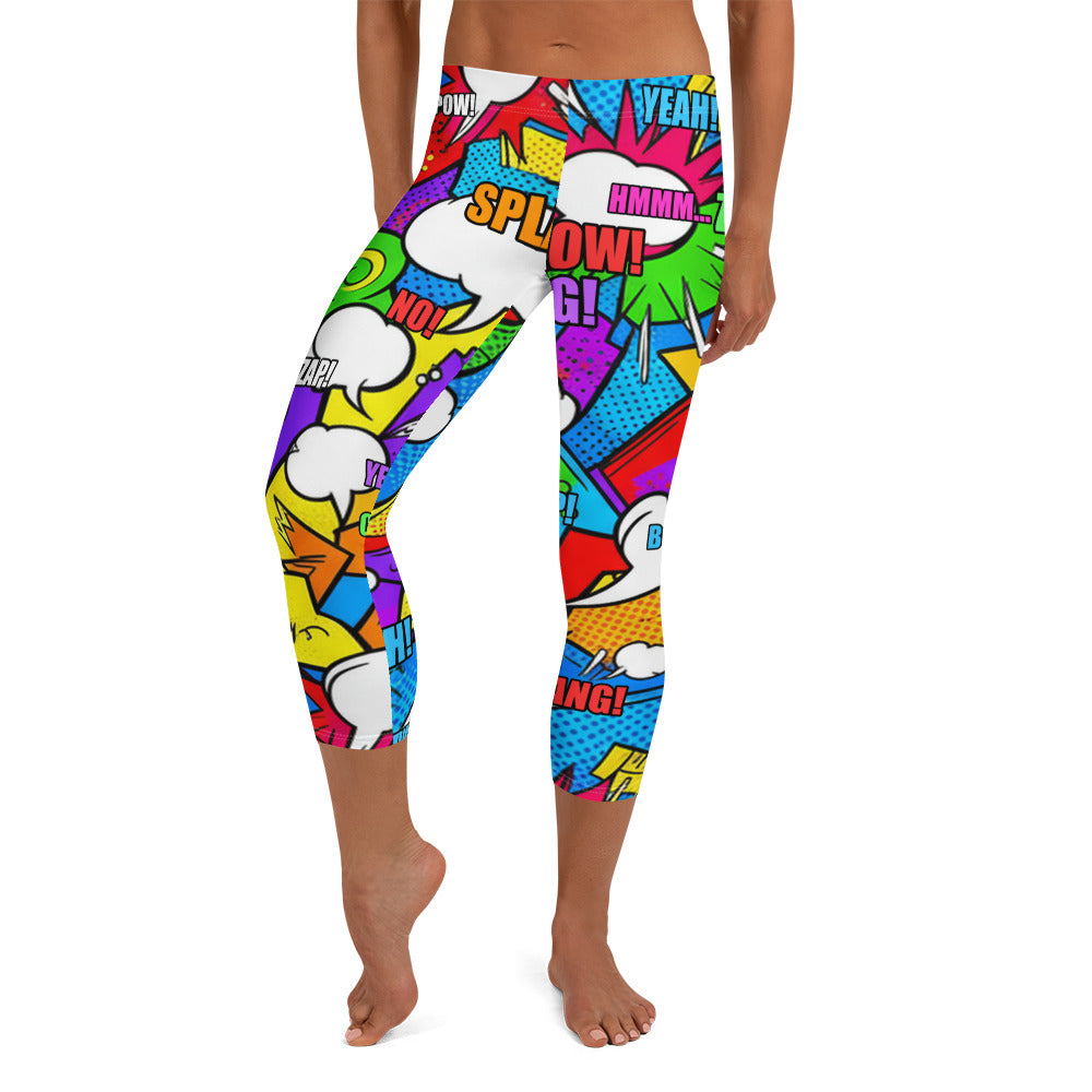 Comic Hero Capri Leggings | GearBunch