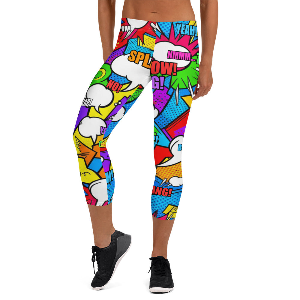 Comic Hero Capri Leggings | GearBunch