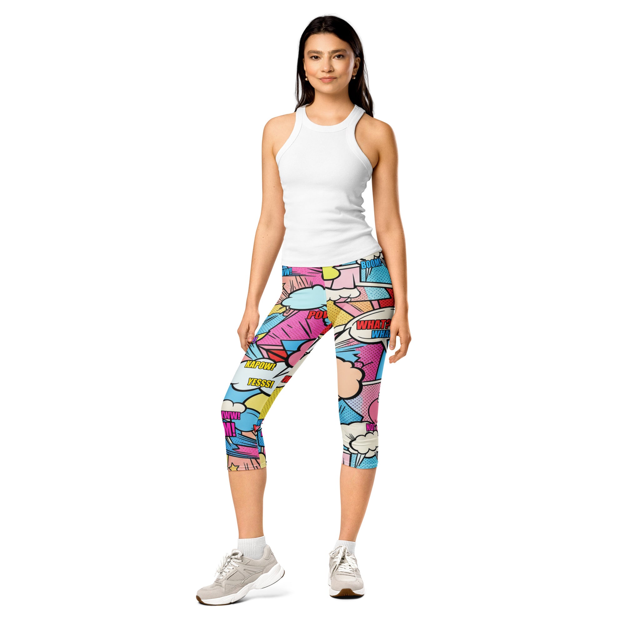 Comic Kawaii Cute Capri Leggings | GearBunch