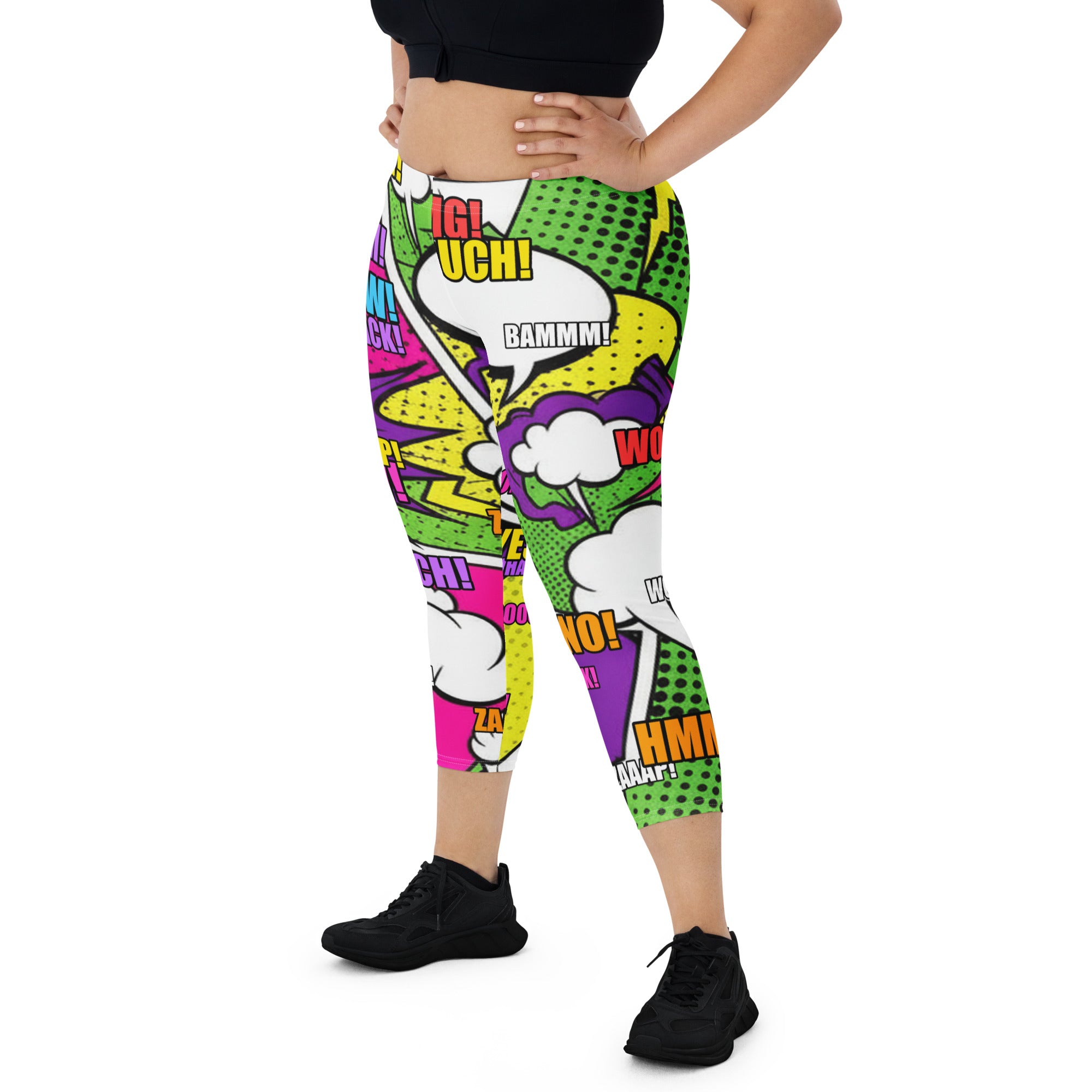 Comic Villain Neon Capri Leggings | GearBunch