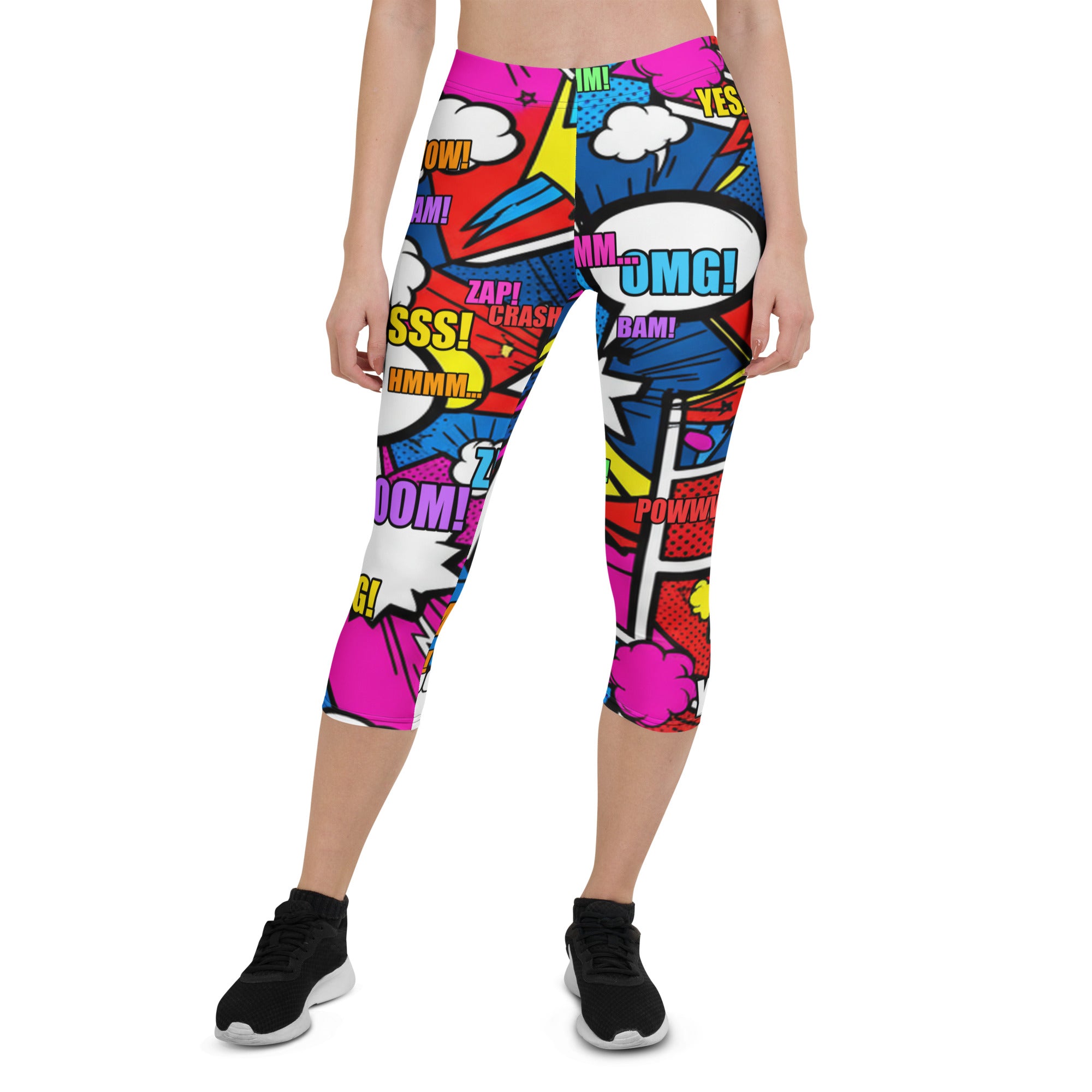 Comic Ninja Night Capri Leggings | GearBunch