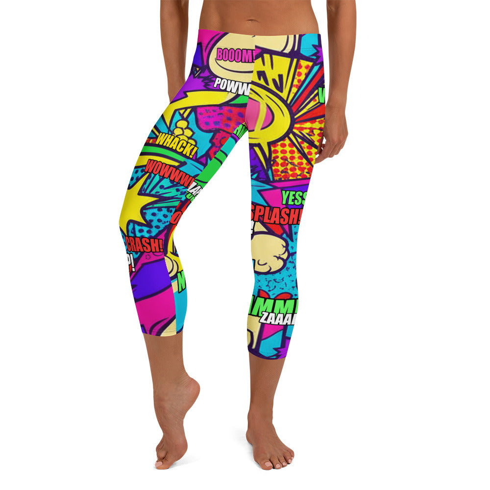 Pirate Comic Strip Capri Leggings | GearBunch