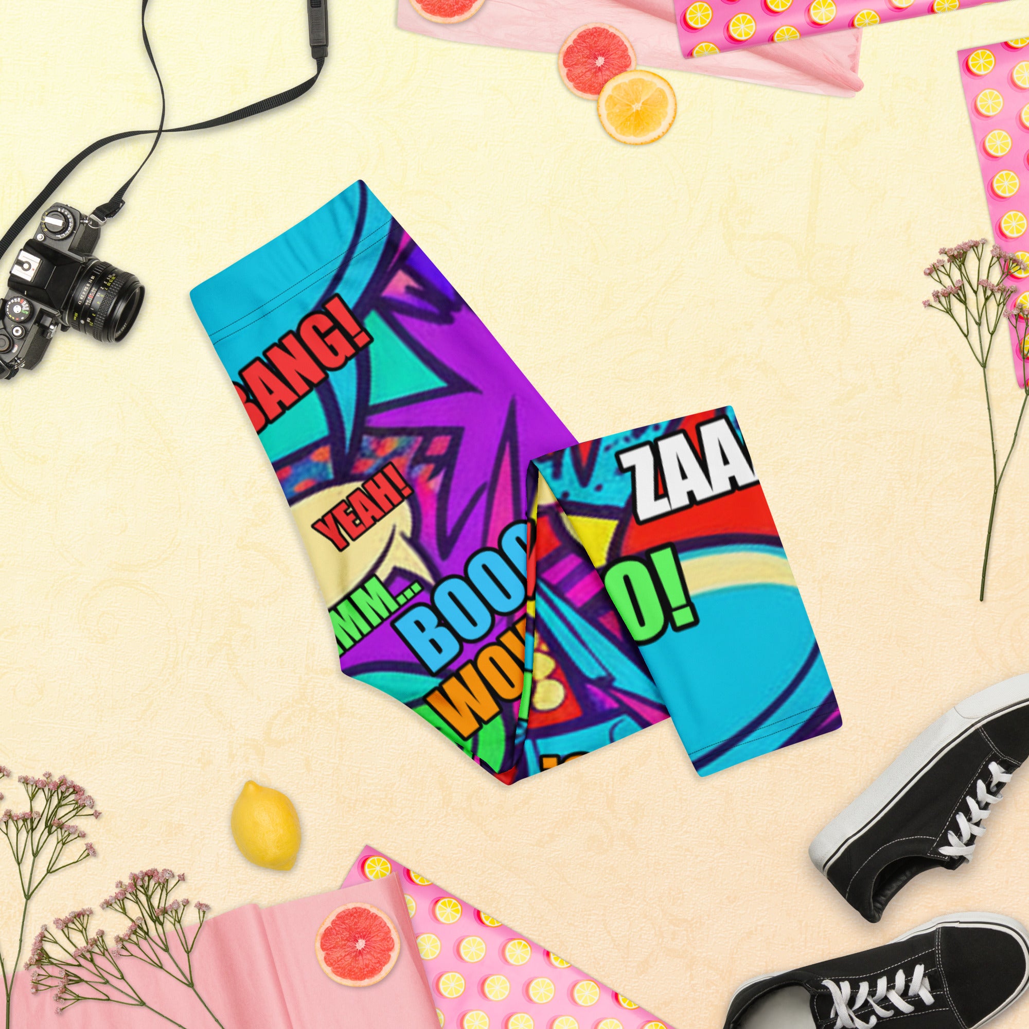 Pirate Comic Strip Capri Leggings | GearBunch