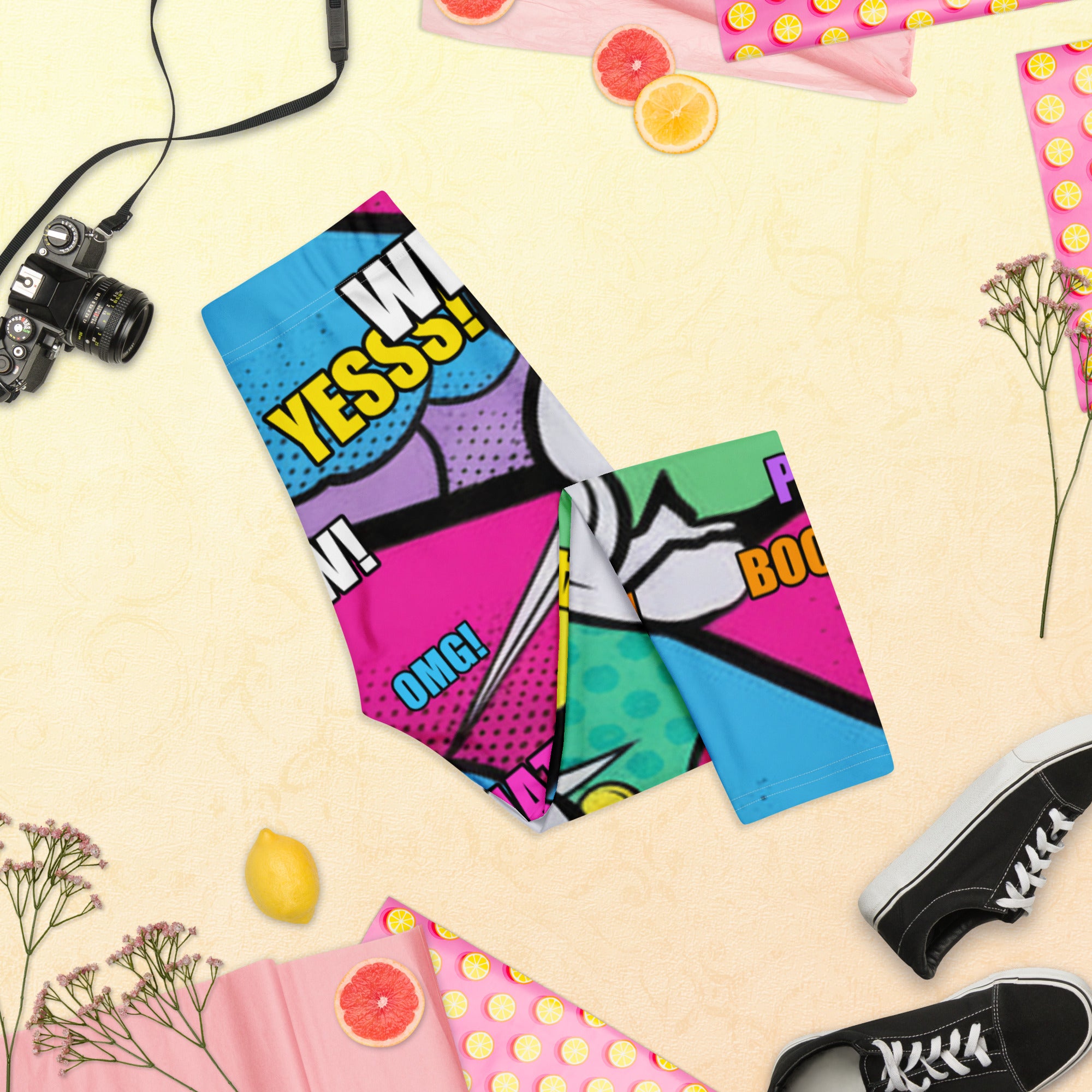 Comic Strip Pop Candy Capri Leggings | GearBunch