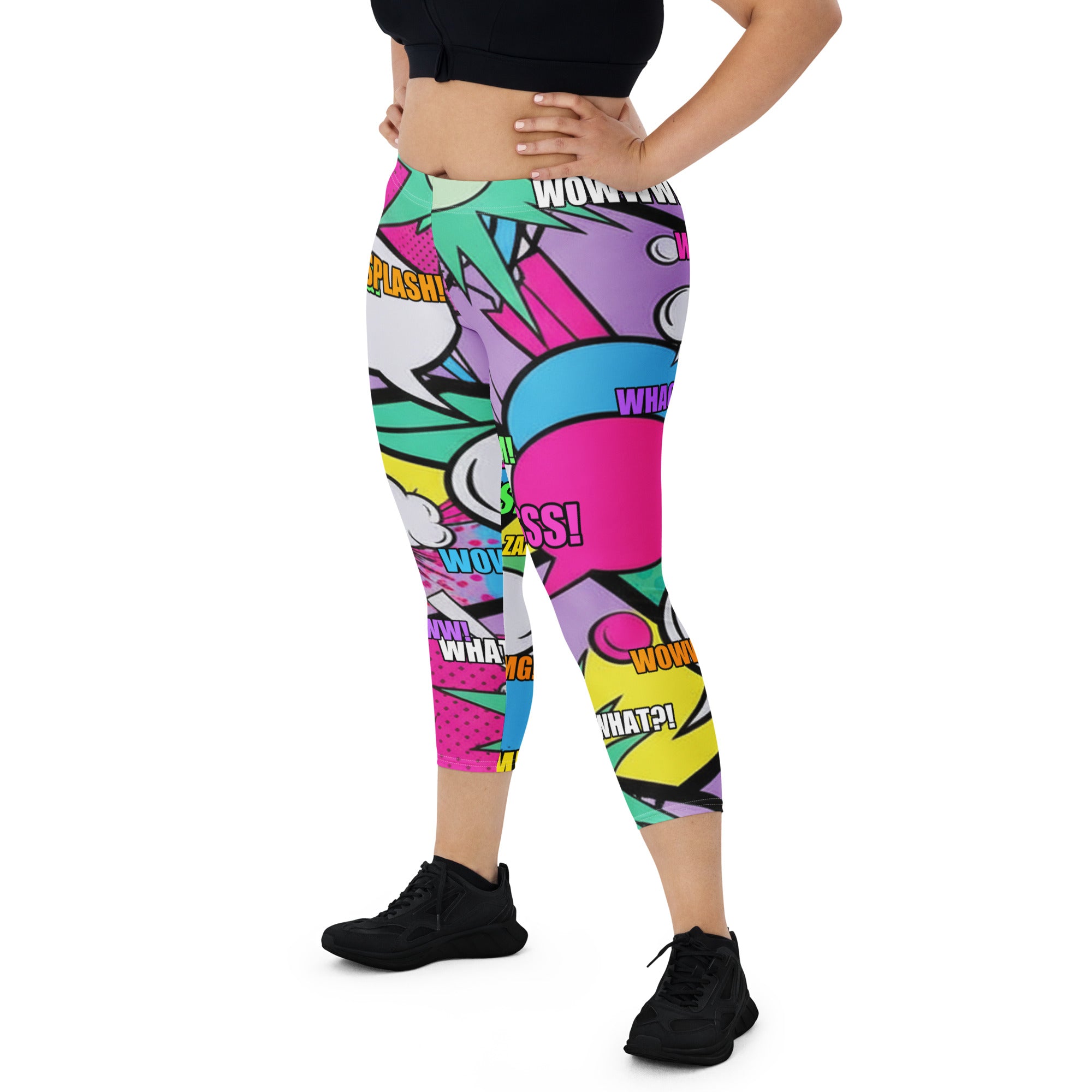Comic Strip Pop Candy Capri Leggings | GearBunch